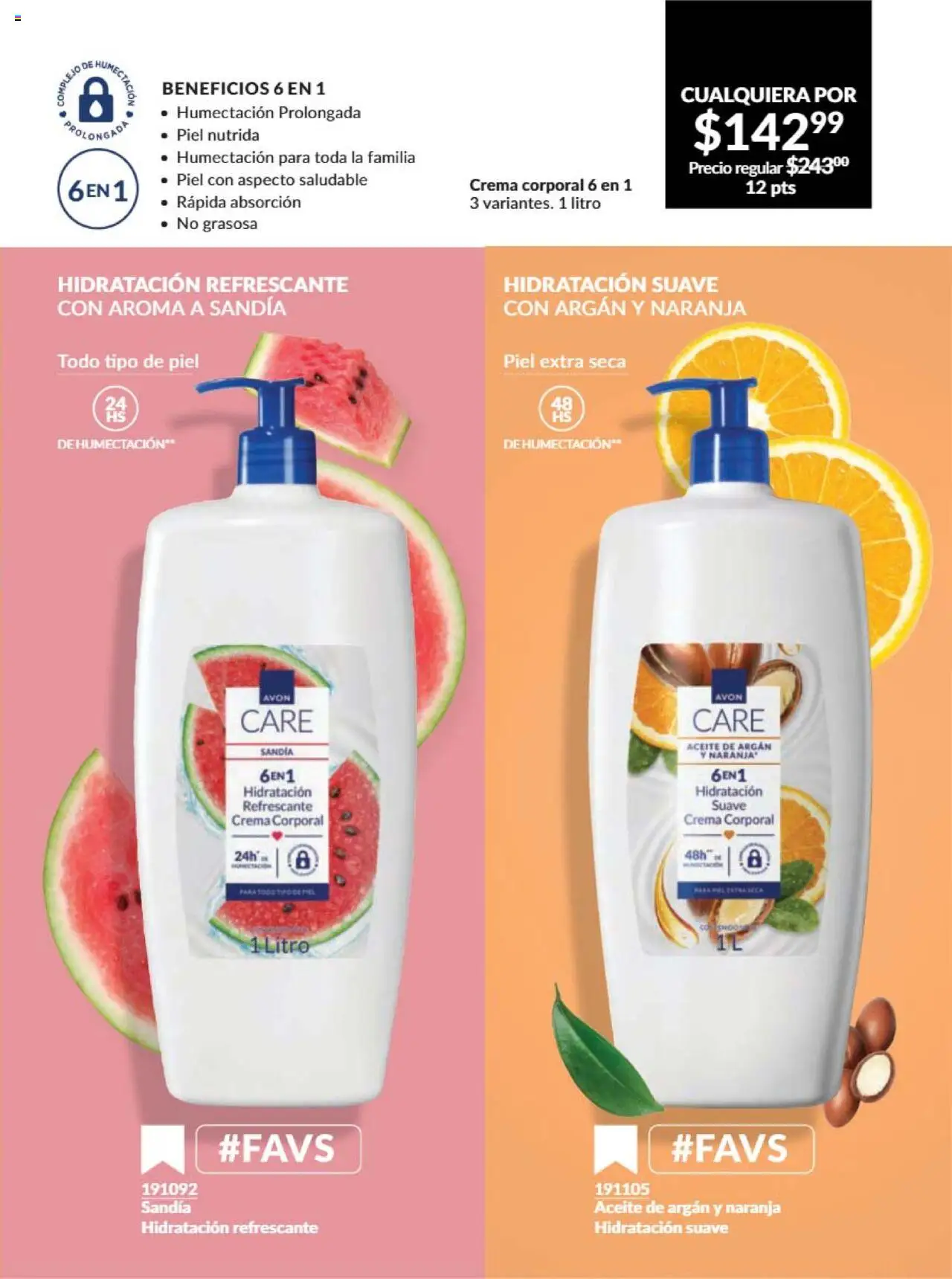 Nuevas ofertas de AVON válidas en toda la República Mexicana desde el 09.10.2025. ¡Encuentra las mejores ofertas en AVON - Campaña 16 2025! | Página: 167 | Productos: Sandía, Crema, Aceite, Crema corporal