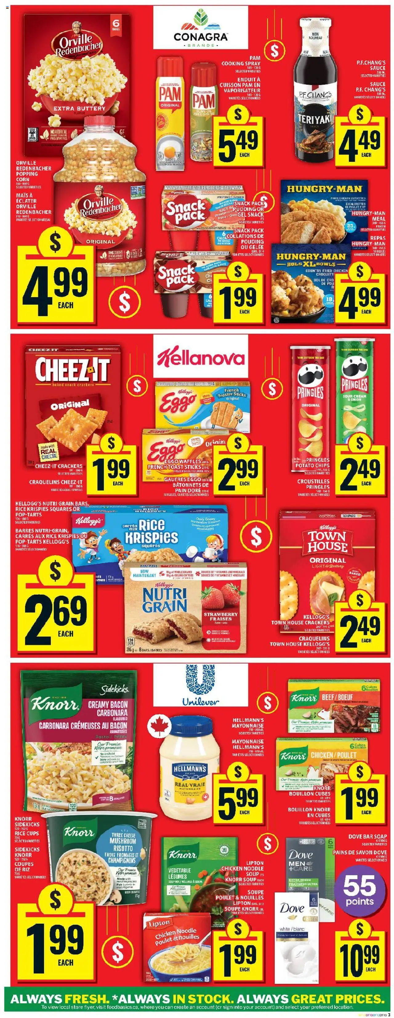 Food Basics flyer valid from 28.08.2025 | Page: 6 | Products: Sour cream, Pasta, Chips, Soap