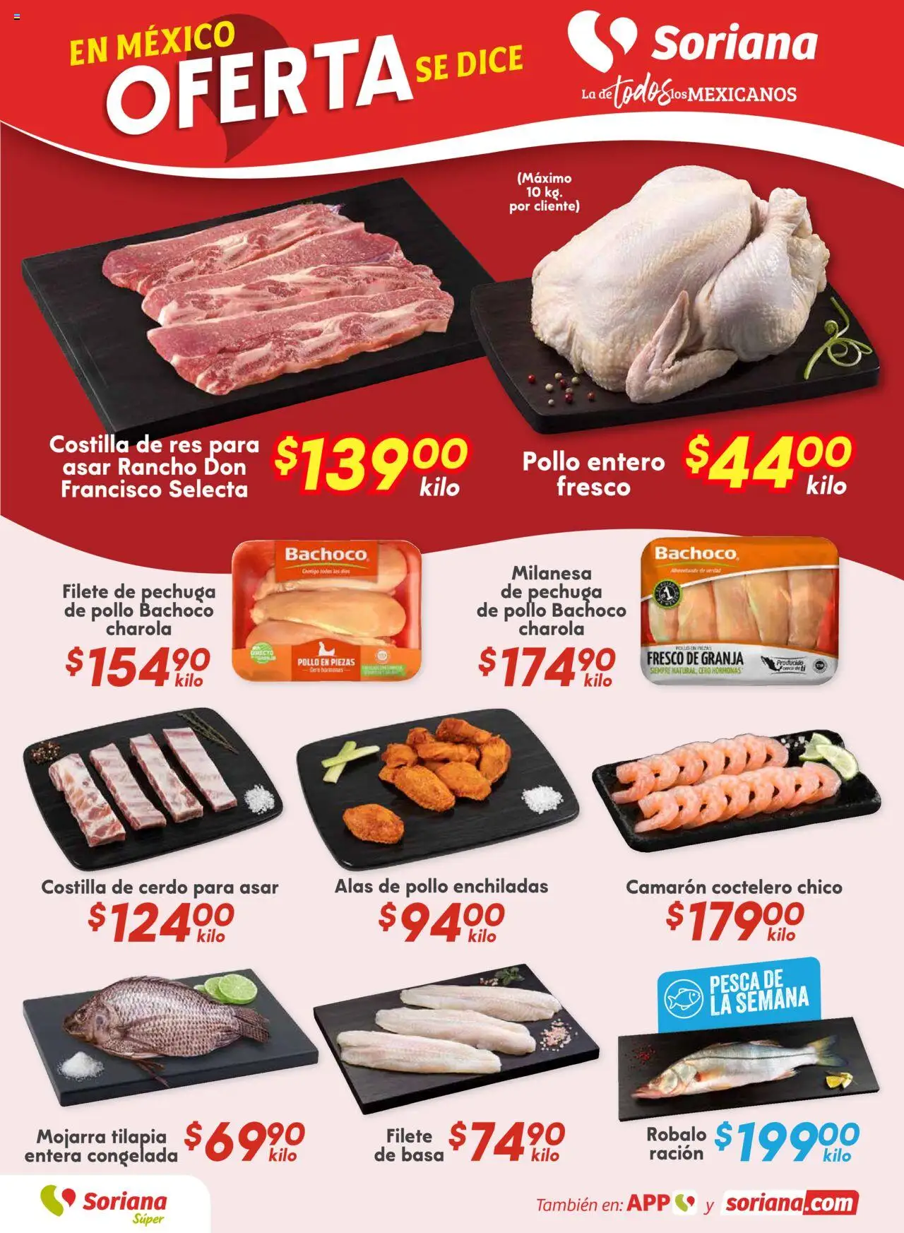 Nuevas ofertas de Soriana válidas en toda la República Mexicana desde el 16.10.2025. ¡Encuentra las mejores ofertas en Soriana - Fin de Semana Súper: Tijuana, Mexicali, Ensenada, San Luis Río Colorado y Tecate! | Página: 6 | Productos: Pollo, Milanesa, Cerdo, Res