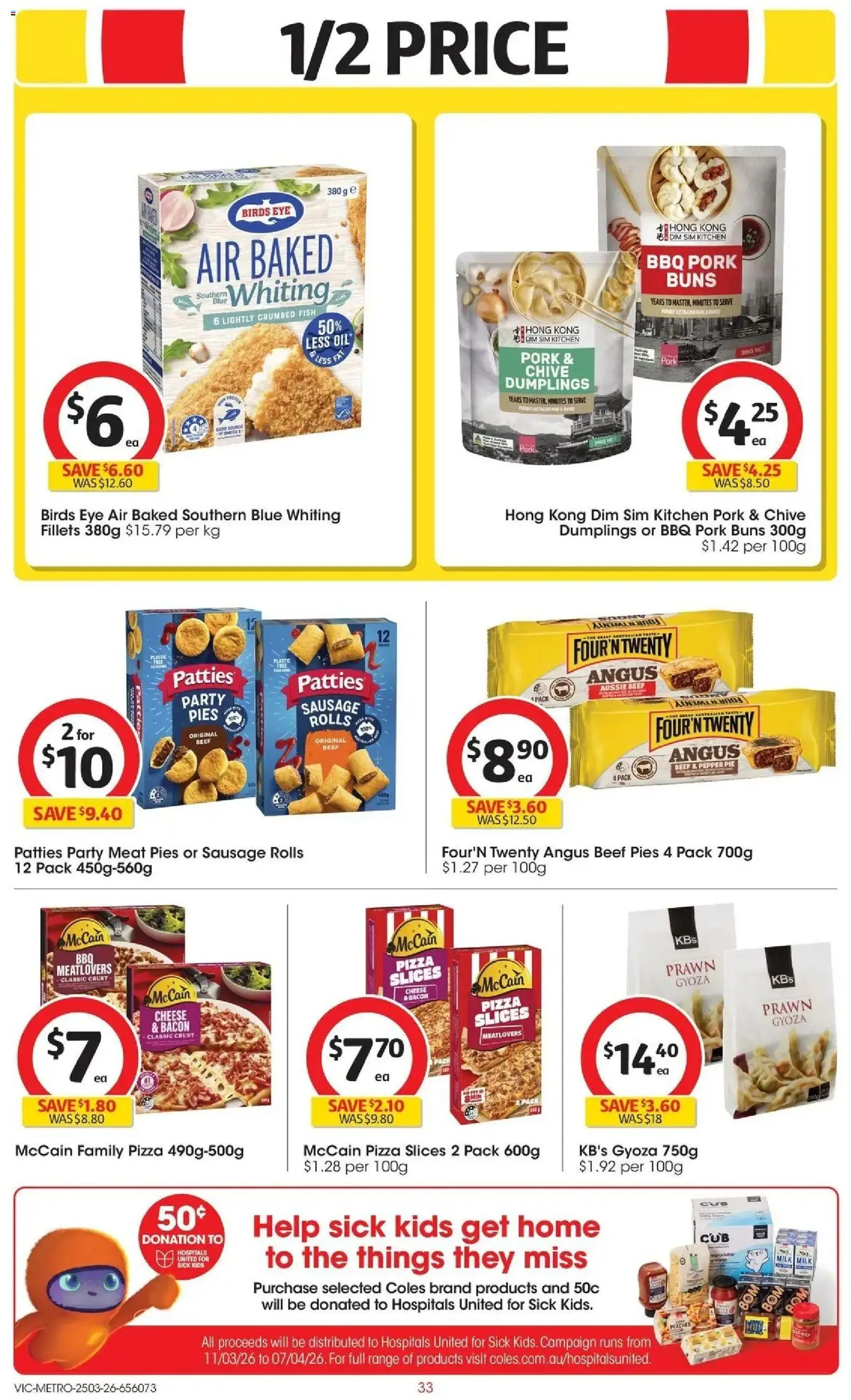 Coles catalogue - valid from 25.03.2026 | Page: 33 | Products: Bacon, Pork, Fish, Pepper