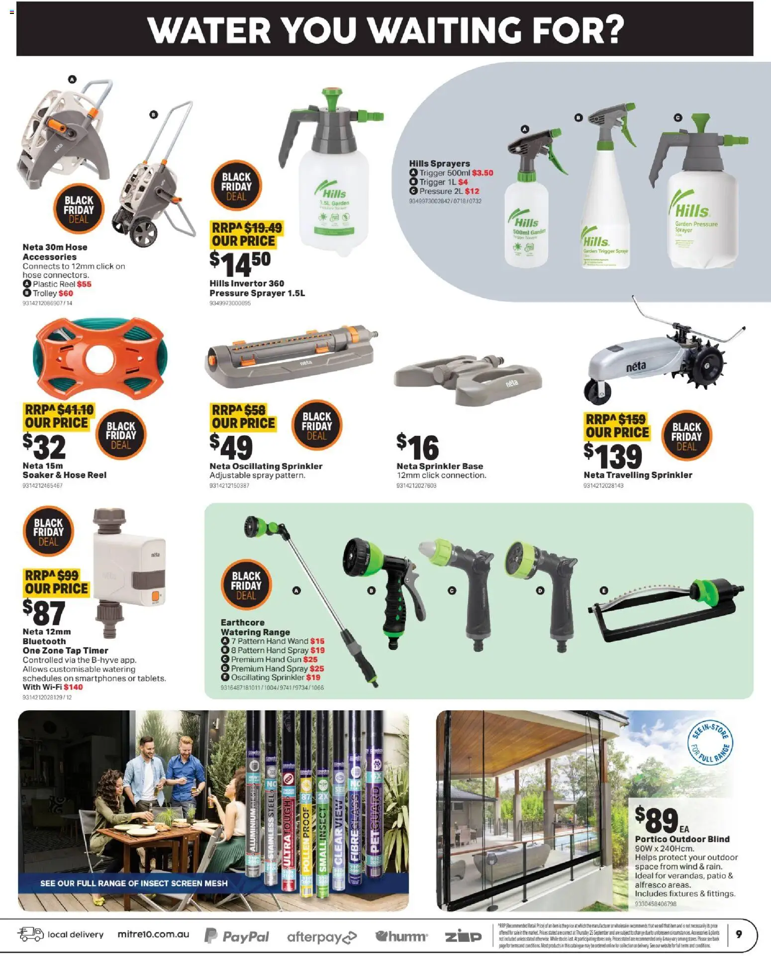 Mitre 10 catalogue - valid from 05.11.2025 | Page: 9 | Products: Tap, Trolley, Water, Screen