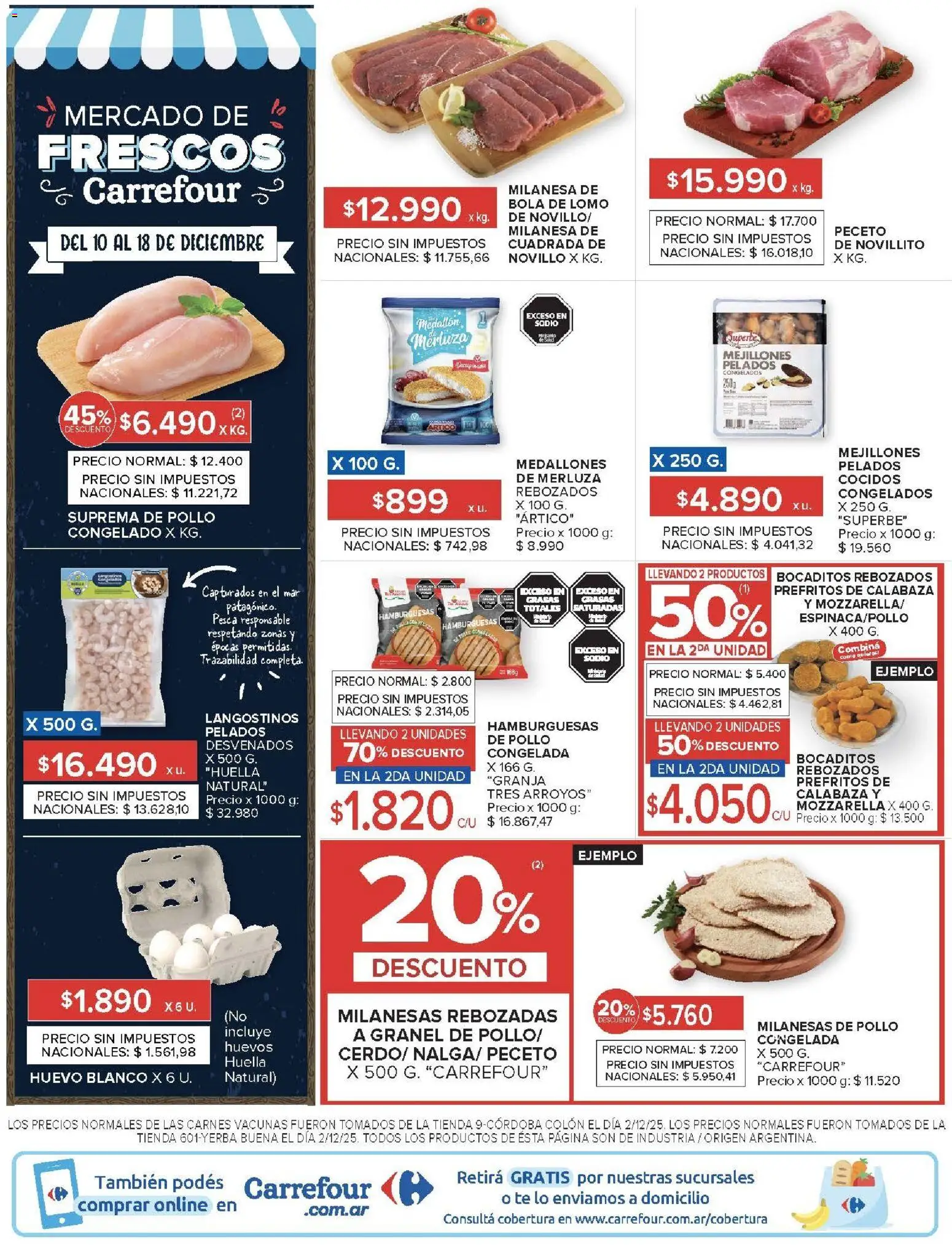 Carrefour Market catálogo │ válido desde el 10.12.2025 | Página: 14 | Productos: Milanesa, Huevo, Huevos, Té