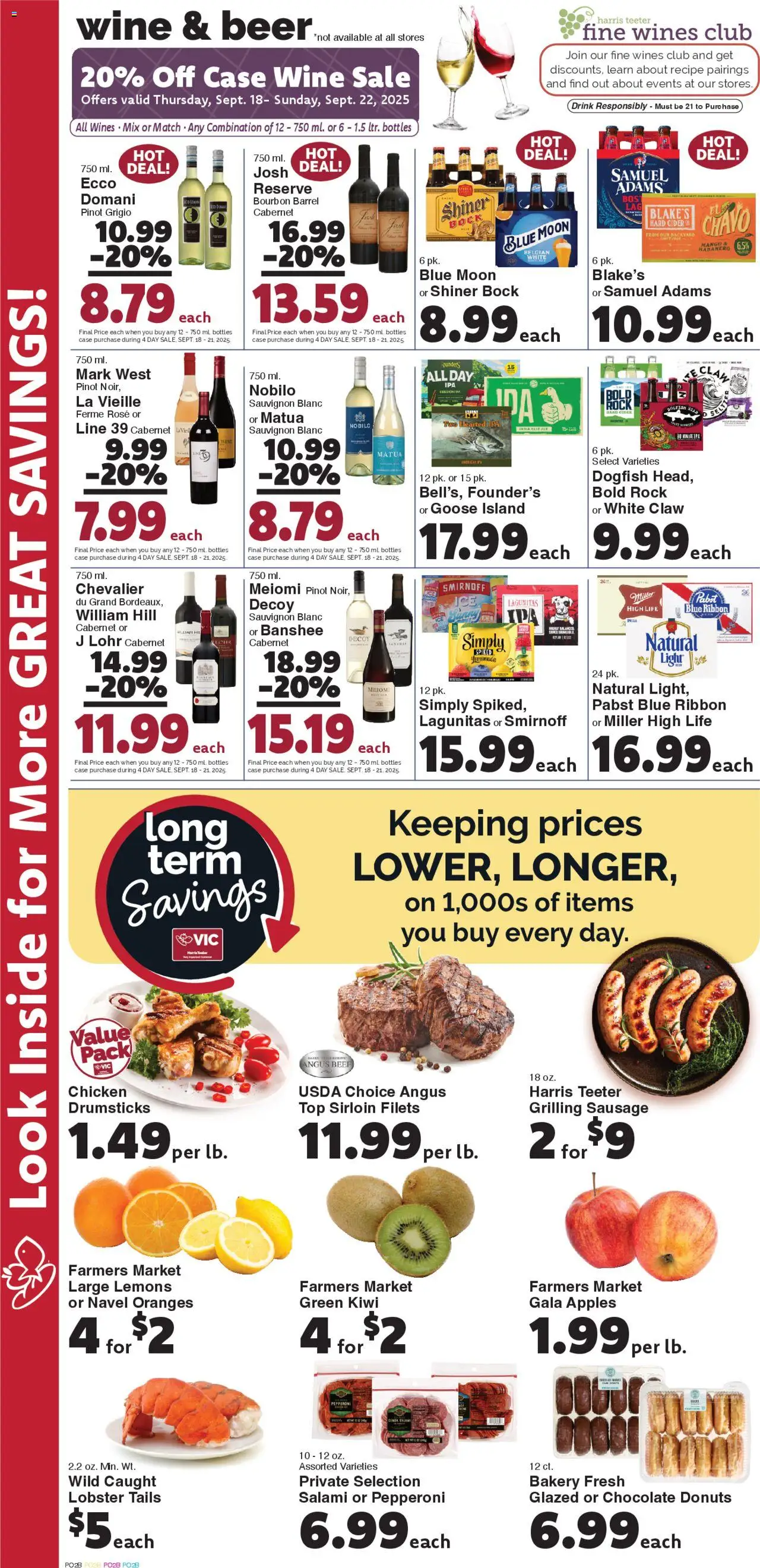 Harris Teeter Weekly Ad - NC - valid from 17.09.2025 | Page: 8 | Products: Apples, Bourbon, Mango, Sausage