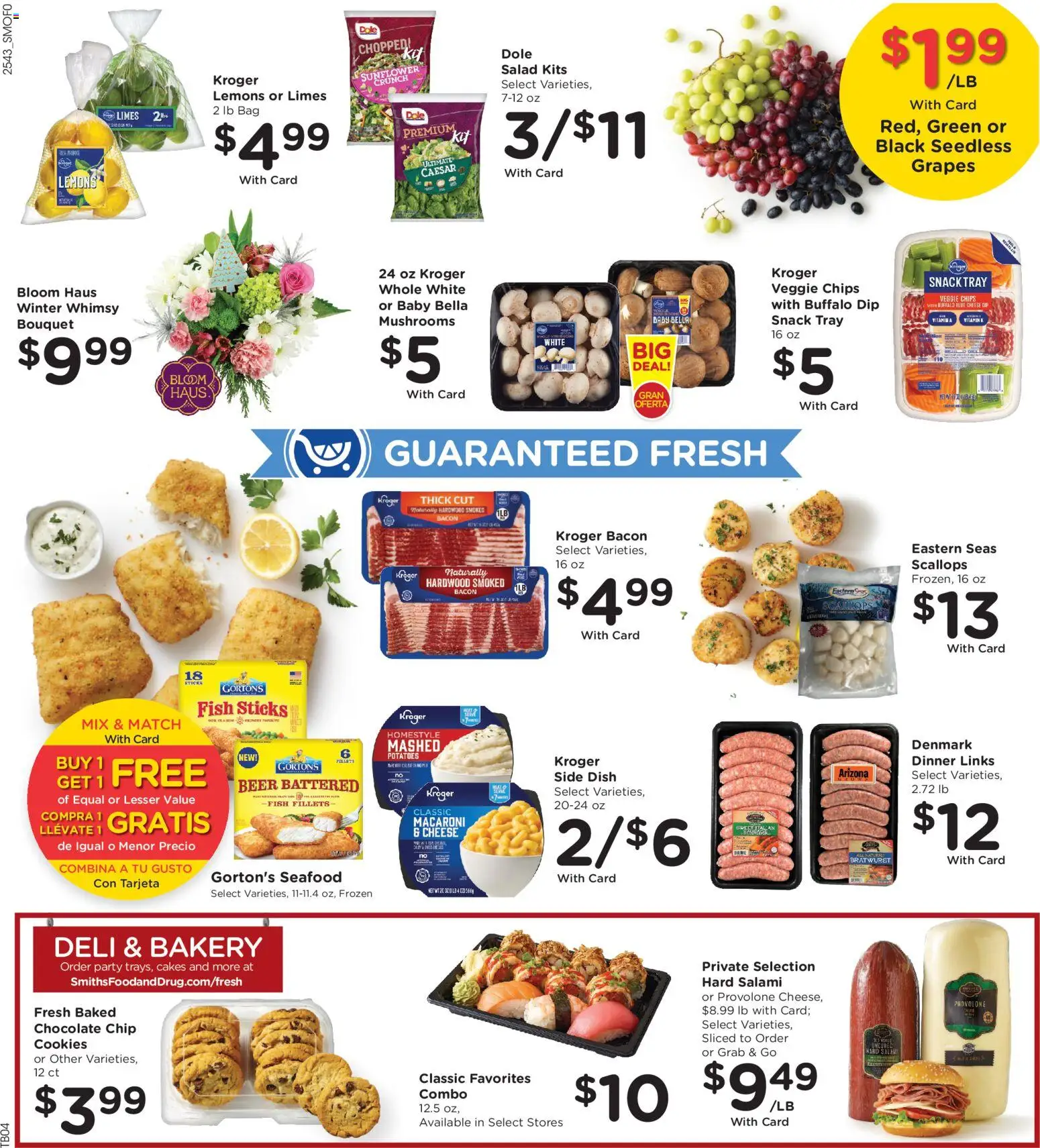 Smith's Weekly Ad - ID - valid from 28.11.2025 | Page: 7 | Products: Mushrooms, Fish, Salad, Grapes