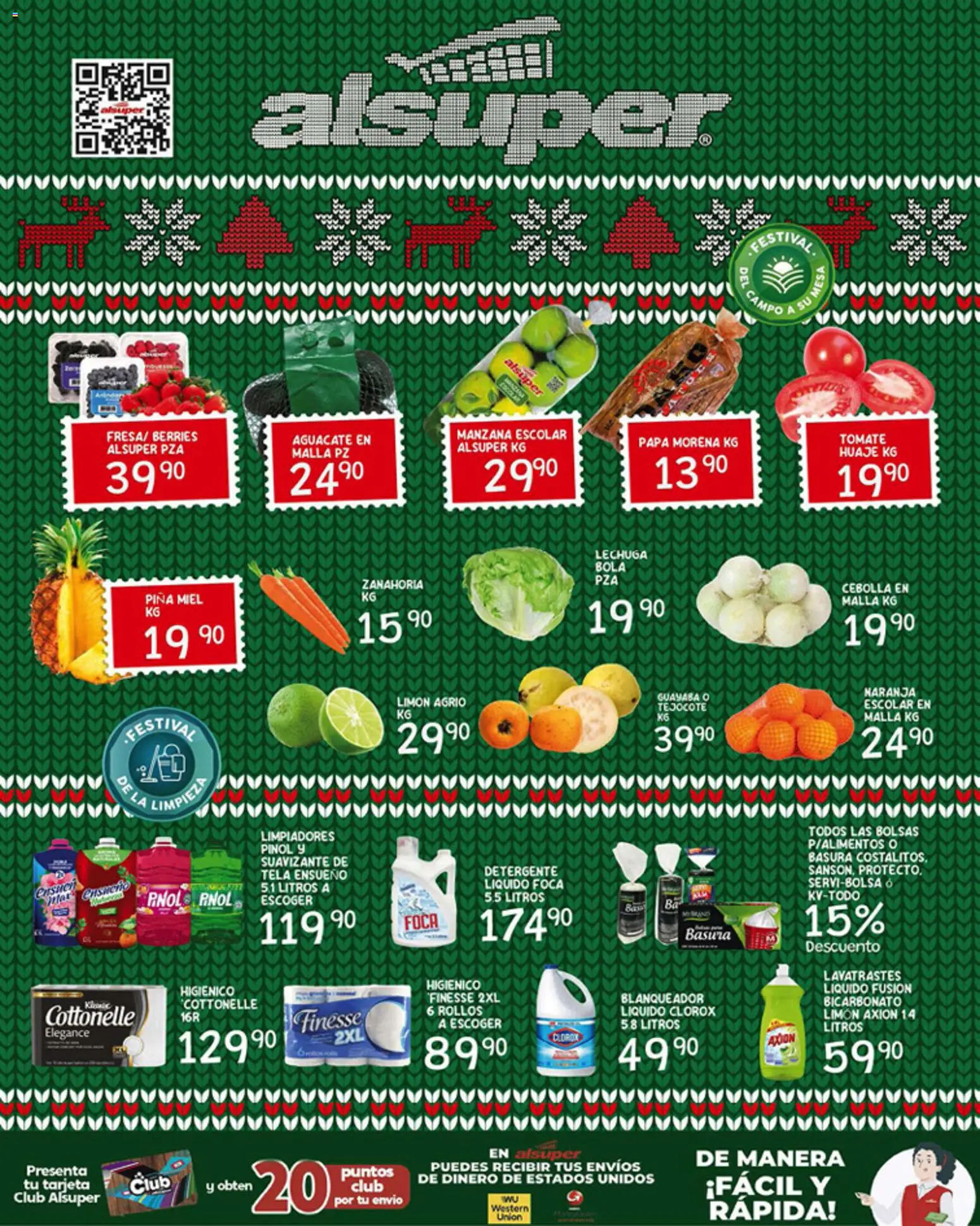 Nuevas ofertas de Alsuper válidas en toda la República Mexicana desde el 23.12.2025. ¡Encuentra las mejores ofertas en Alsuper folleto Saltillo! | Página: 8 | Productos: Manzana, Limón, Piña, Zanahoria
