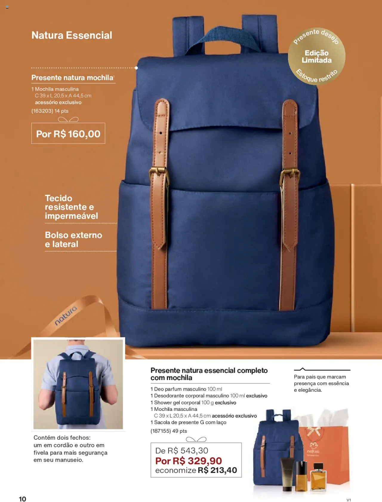 Natura Folheto - válido de 05.06.2025 | Página: 10 | Produtos: Desodorante, Tecido, Mochila