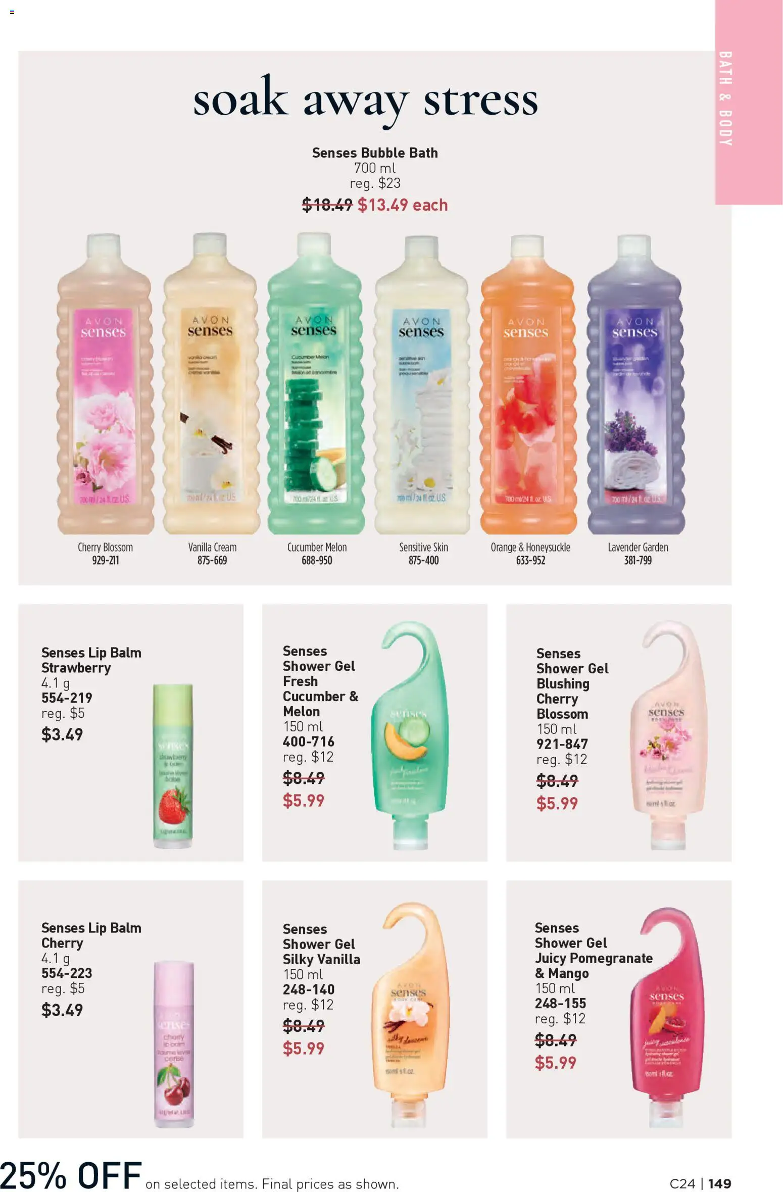 Avon flyer valid from 20.11.2025 | Page: 149 | Products: Cream, Bubble bath, Bath, Shower