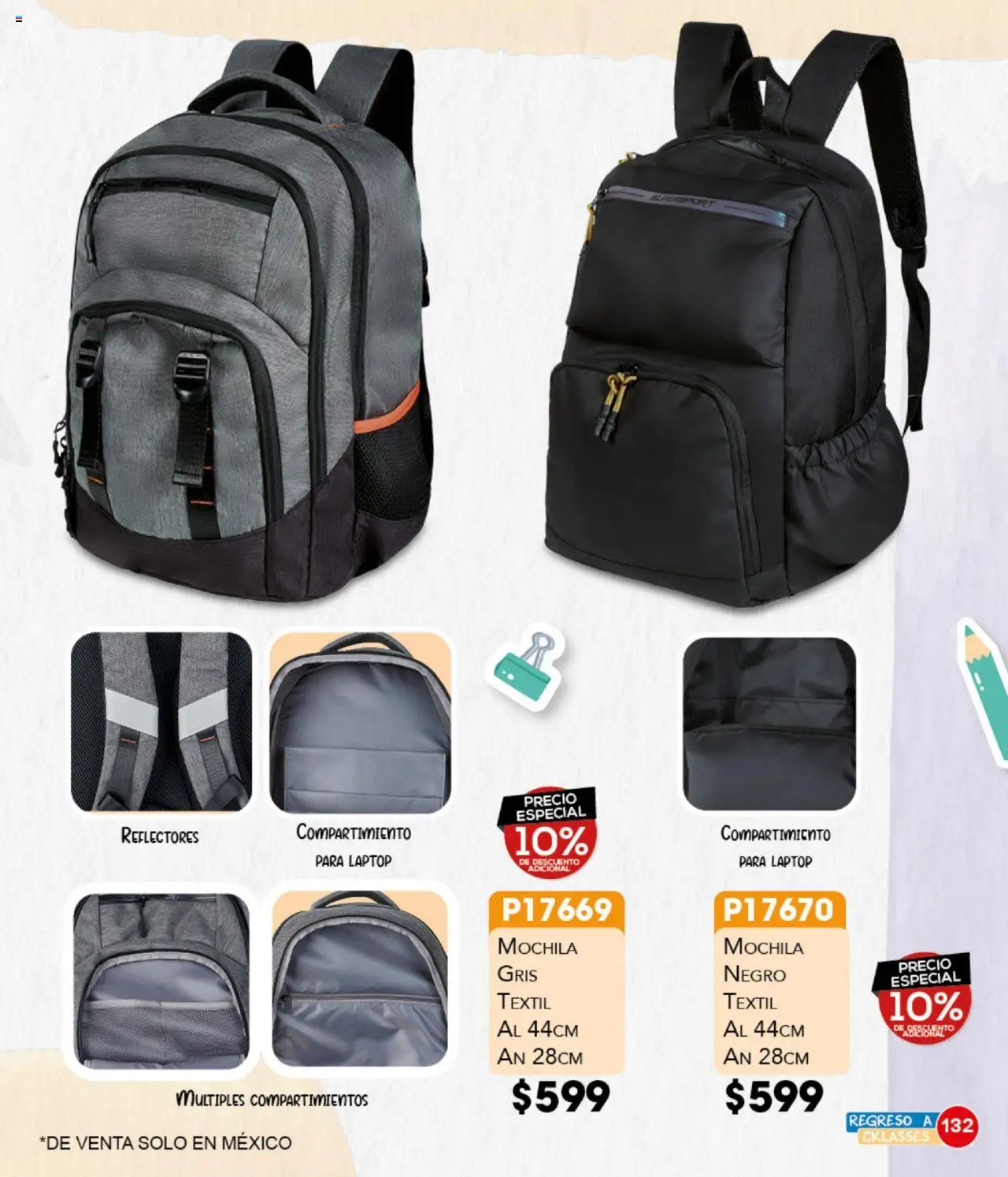 Nuevas ofertas de Cklass válidas en toda la República Mexicana desde el 18.08.2025. ¡Encuentra las mejores ofertas en Cklass - Catálogo Regreso a Clases! | Página: 133 | Productos: Mochila