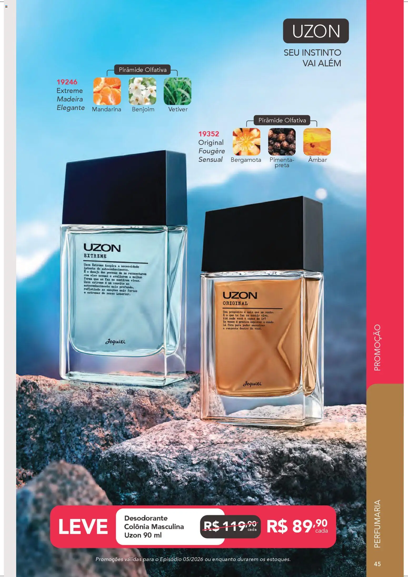 Jequiti Folheto - válido de 28.03.2026 | Página: 45 | Produtos: Bergamota, Pimenta, Desodorante