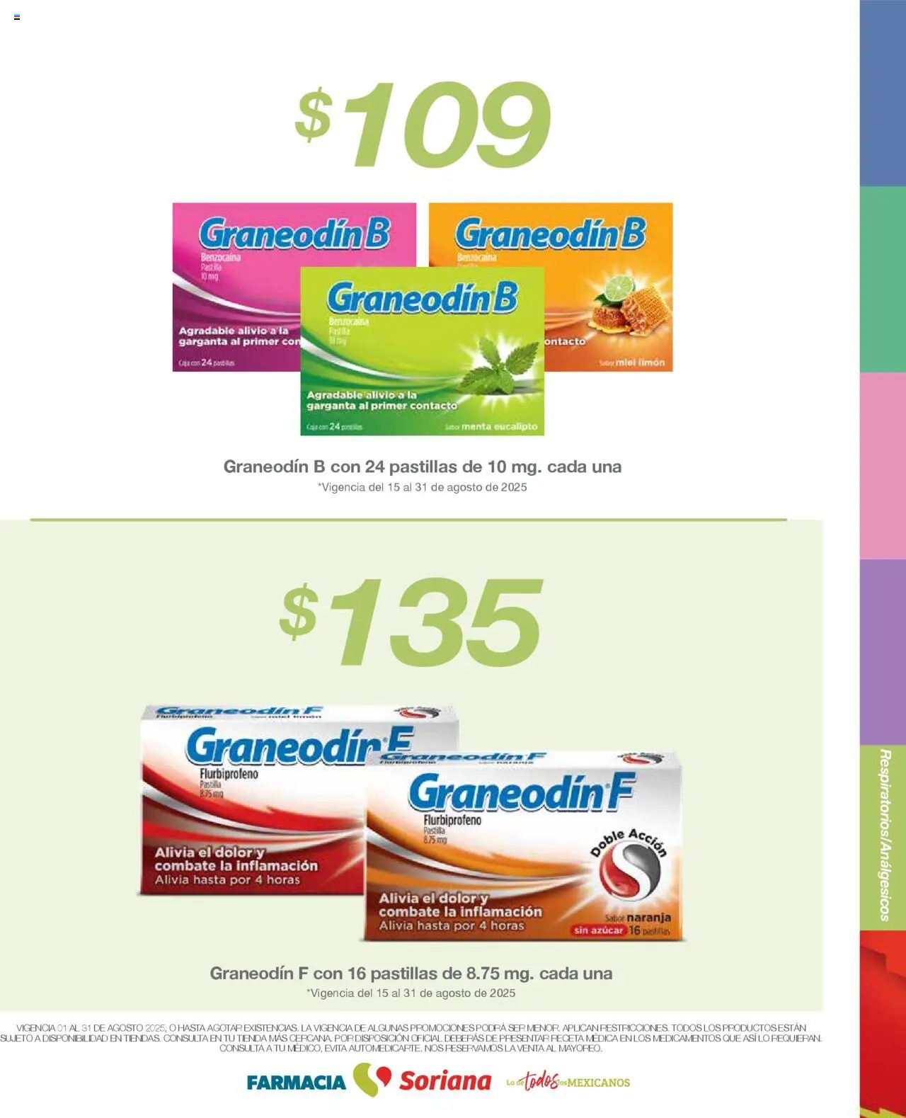 Nuevas ofertas de Soriana válidas en toda la República Mexicana desde el 01.08.2025. ¡Encuentra las mejores ofertas en Soriana - Folleto Farmacia Súper Nacional! | Página: 18 | Productos: Azúcar, Limón, Caja