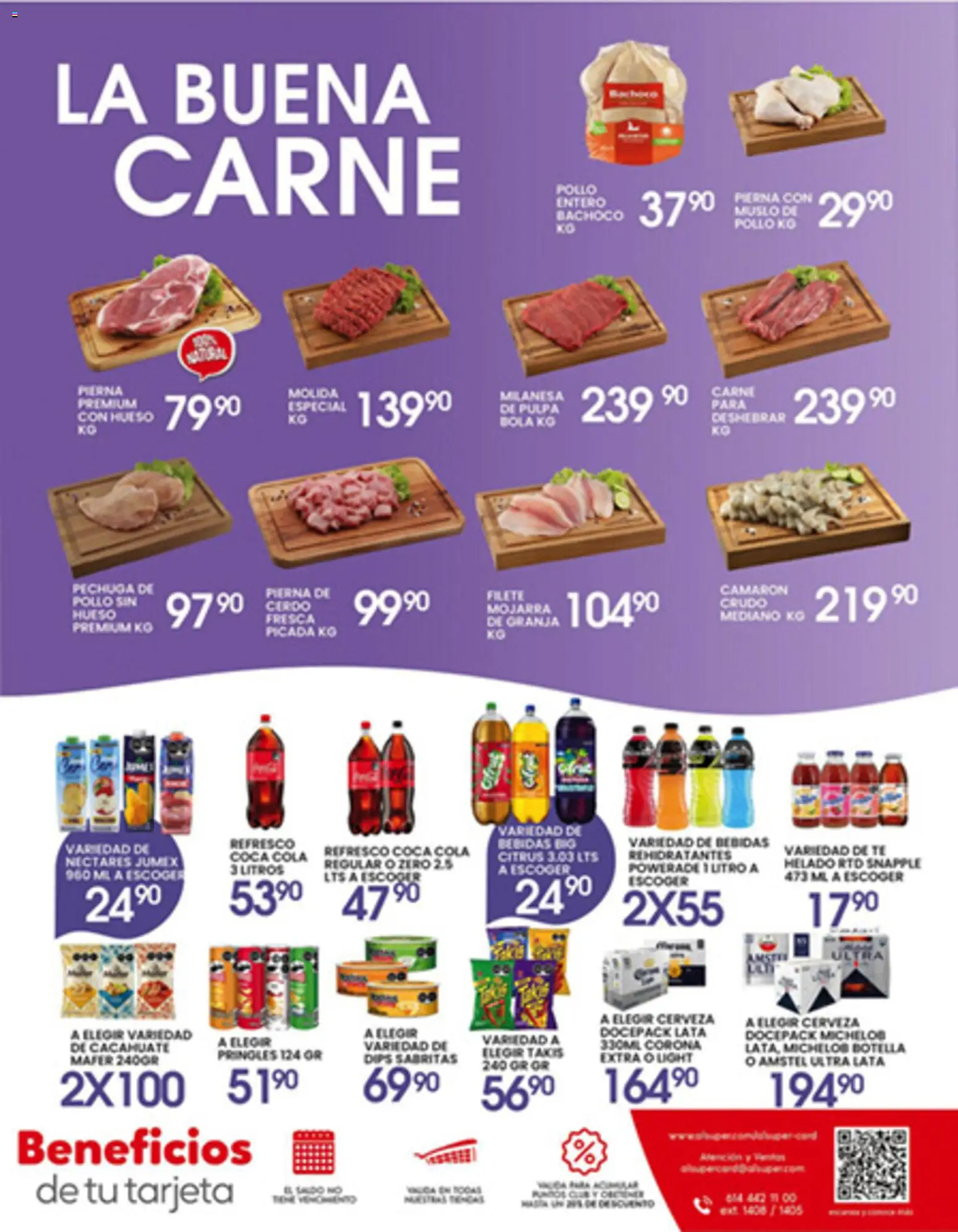 Nuevas ofertas de Alsuper válidas en toda la República Mexicana desde el 14.04.2026. ¡Encuentra las mejores ofertas en Alsuper folleto Laguna! | Página: 7 | Productos: Refresco, Cacahuate, Cerdo, Botella