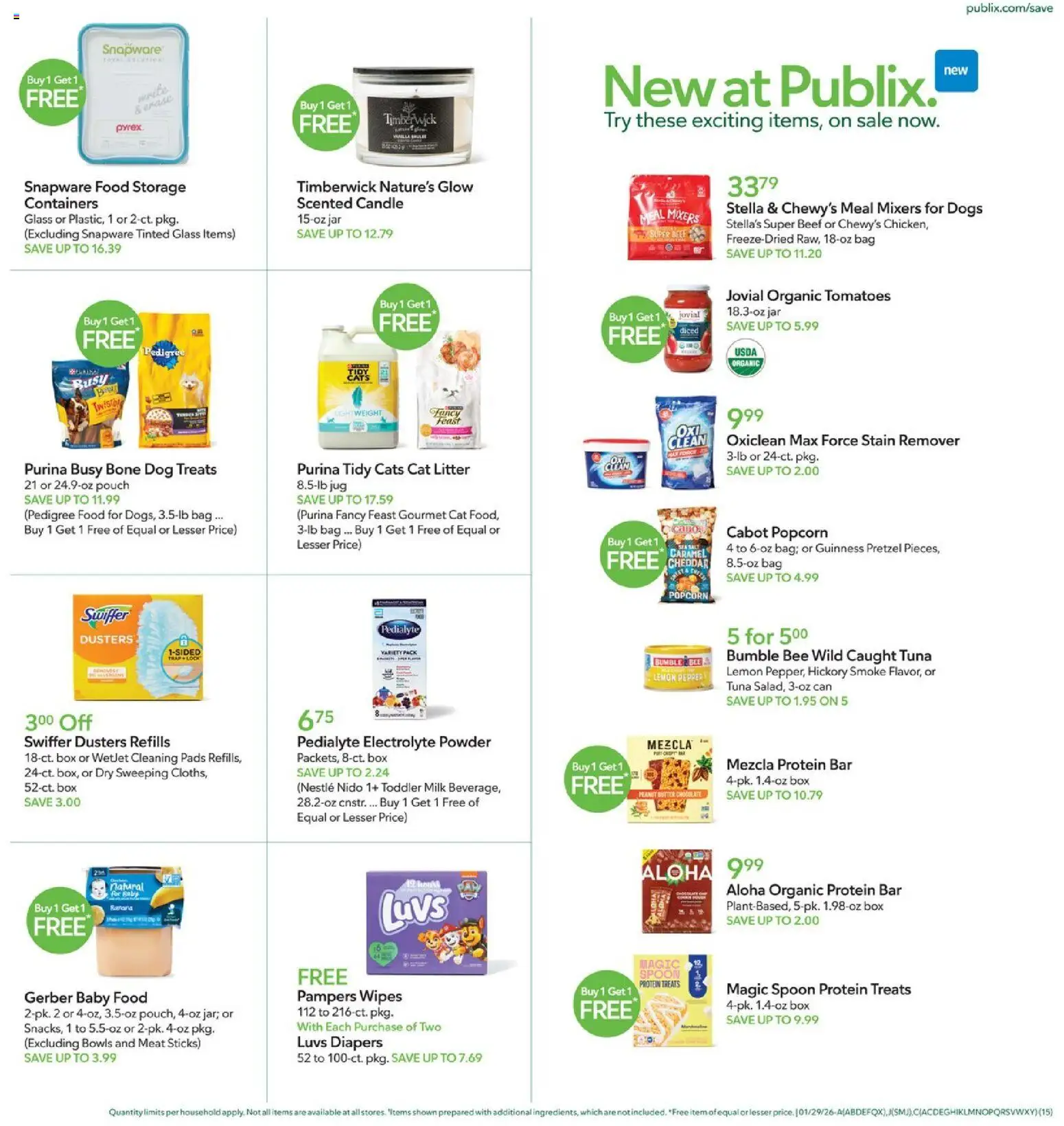 Publix Weekly Ad - valid from 28.01.2026 | Page: 15 | Products: Dog Treats, Powder, Milk, Butter