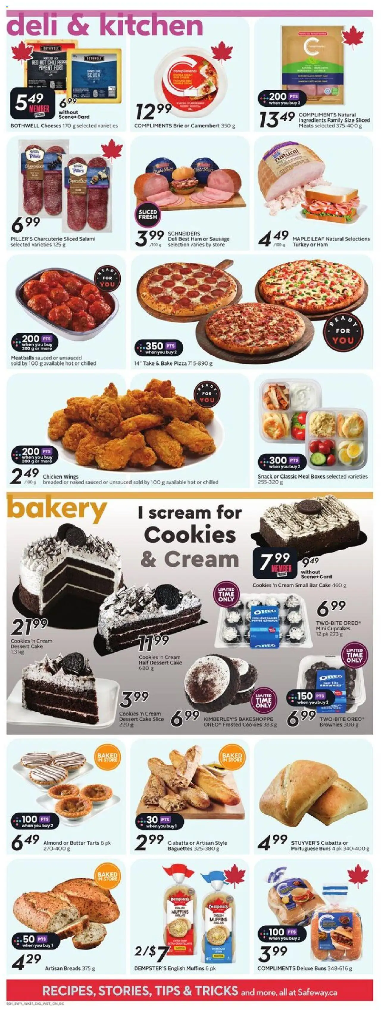 Safeway flyer valid from 21.08.2025 | Page: 9 | Products: Cream, Chicken wings, Bakery, Salami