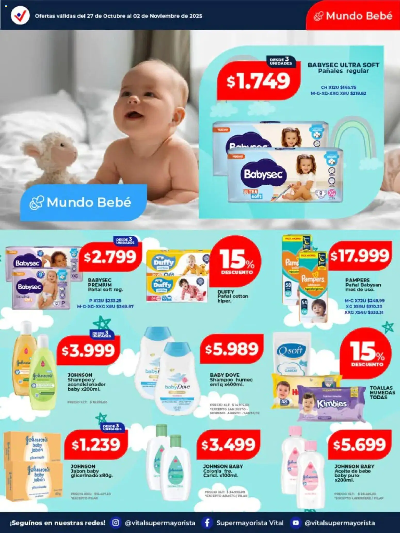 Vital - Ofertas - Villa Ortúzar │ válido desde el 27.10.2025 | Página: 5 | Productos: Toallas, Shampoo, Acondicionador, Pañales