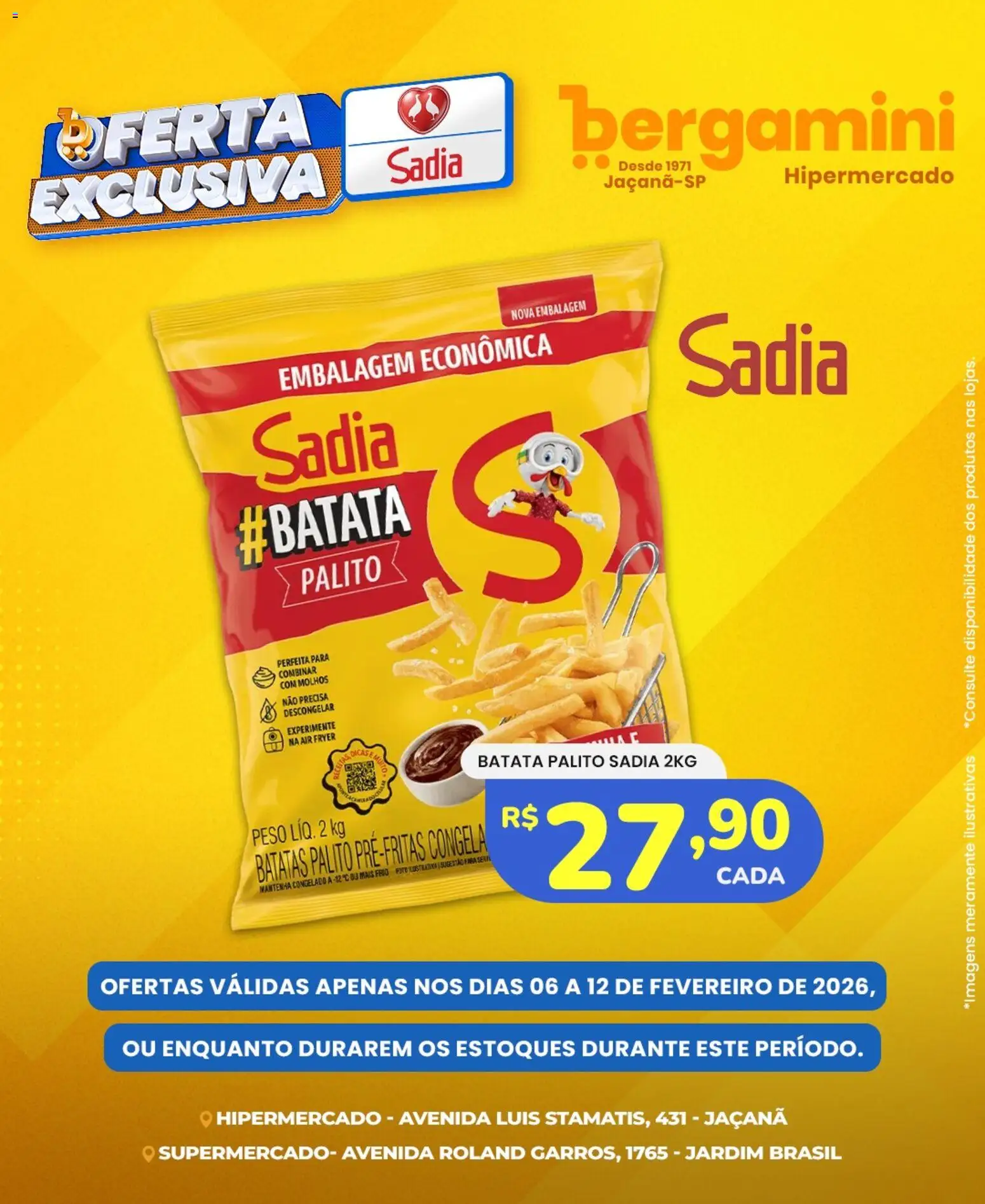 Supermercado Bergamini Folheto - válido de 06.02.2026 | Página: 6 | Produtos: Air fryer, Batata