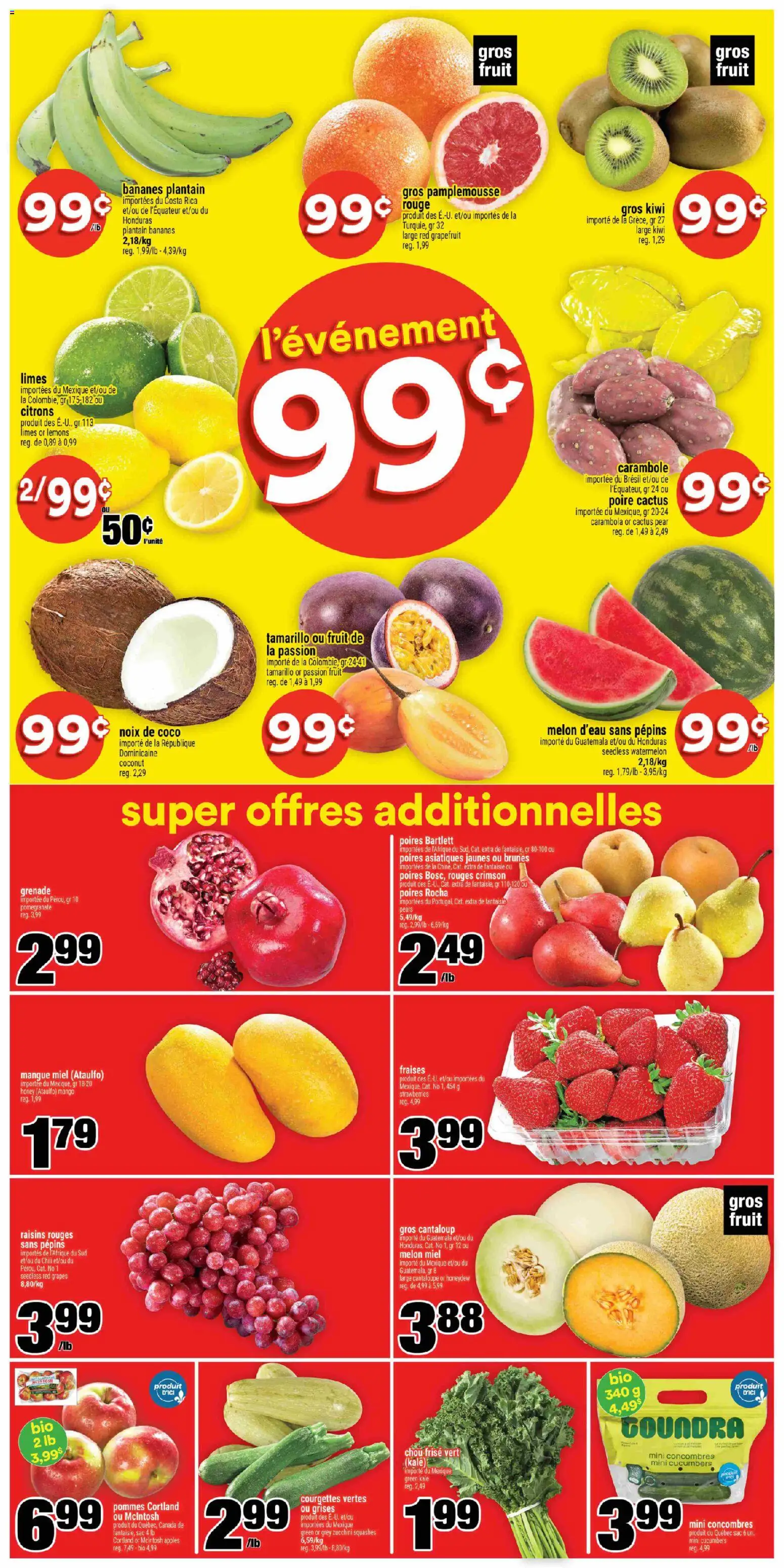 Super C flyer valid from 12.03.2026 | Page: 3 | Products: Strawberries, Kiwi, Cucumbers, Bananas