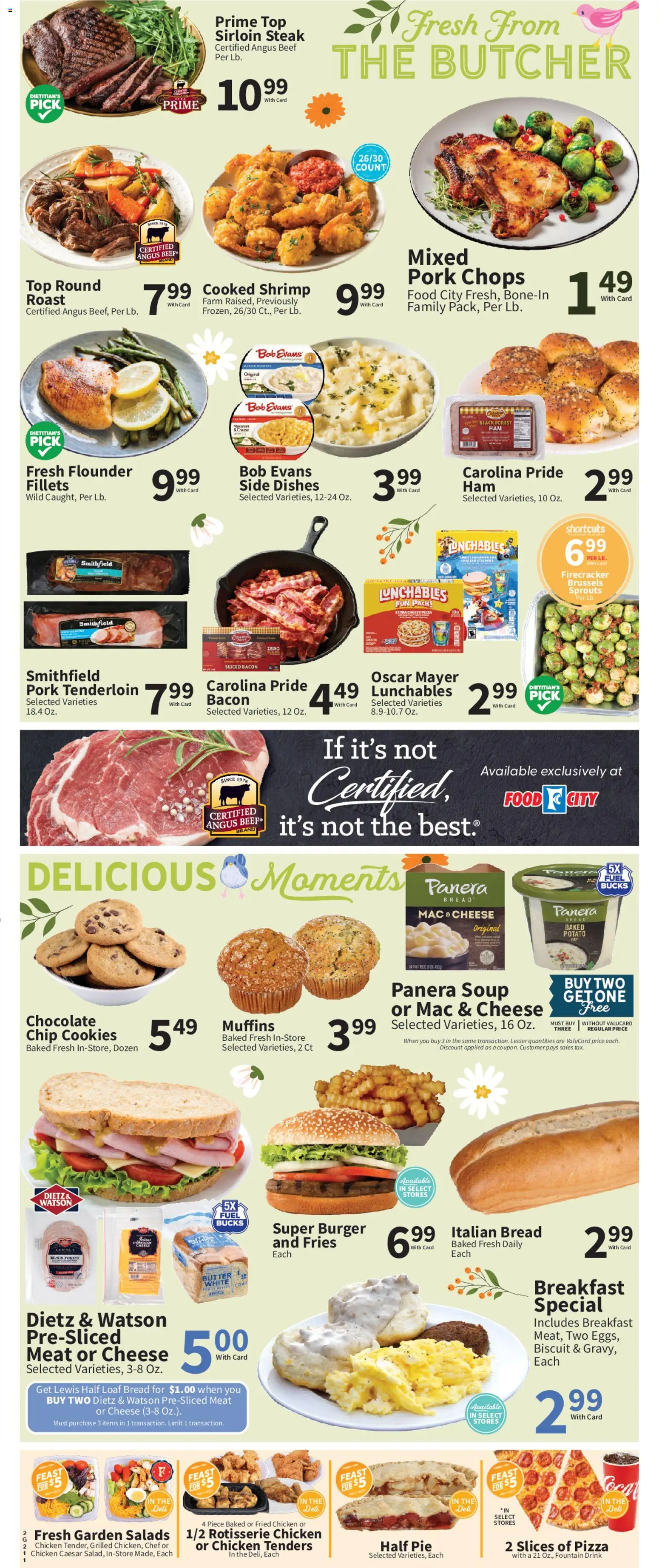 Food City Weekly Ad - valid from 22.04.2026 | Page: 4 | Products: Cheese, Pizza, Pork, Cookies