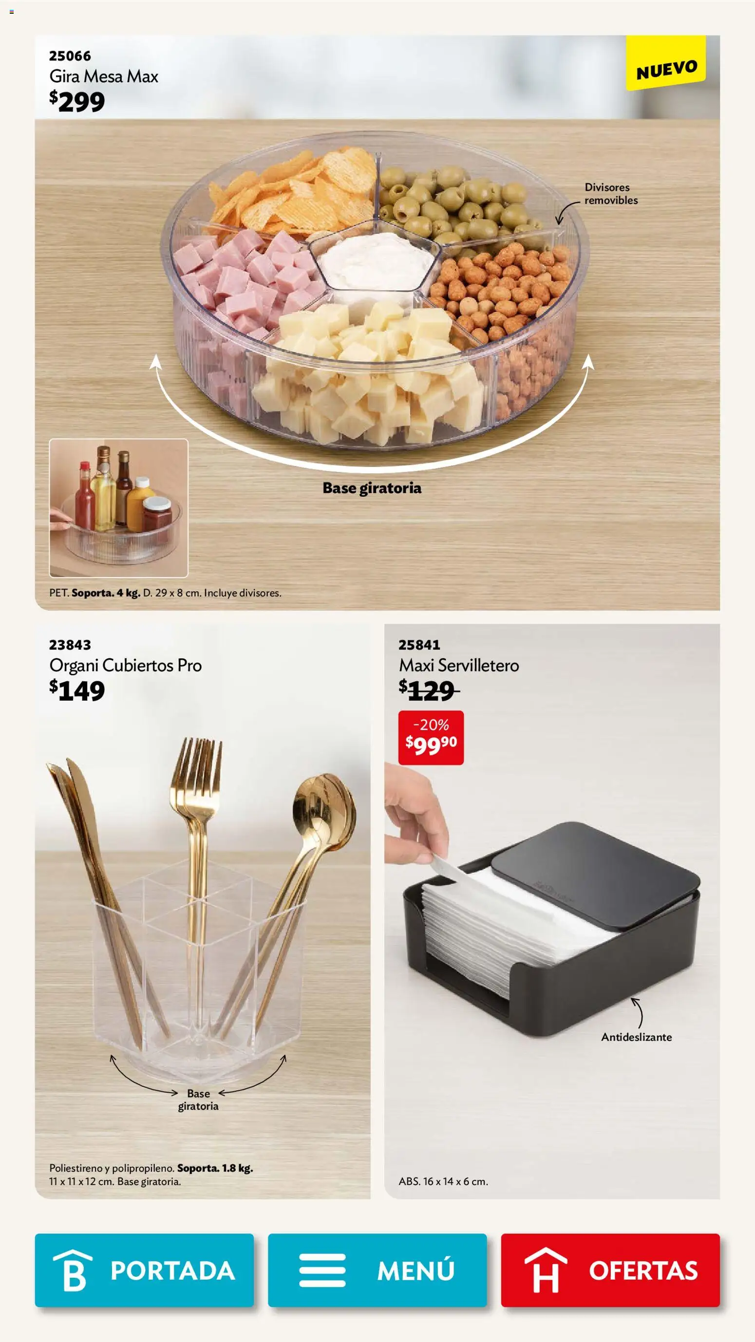 Nuevas ofertas de Betterware válidas en toda la República Mexicana desde el 01.12.2025. ¡Encuentra las mejores ofertas en Betterware campaña 12 2025! | Página: 38 | Productos: Mesa, Servilletero