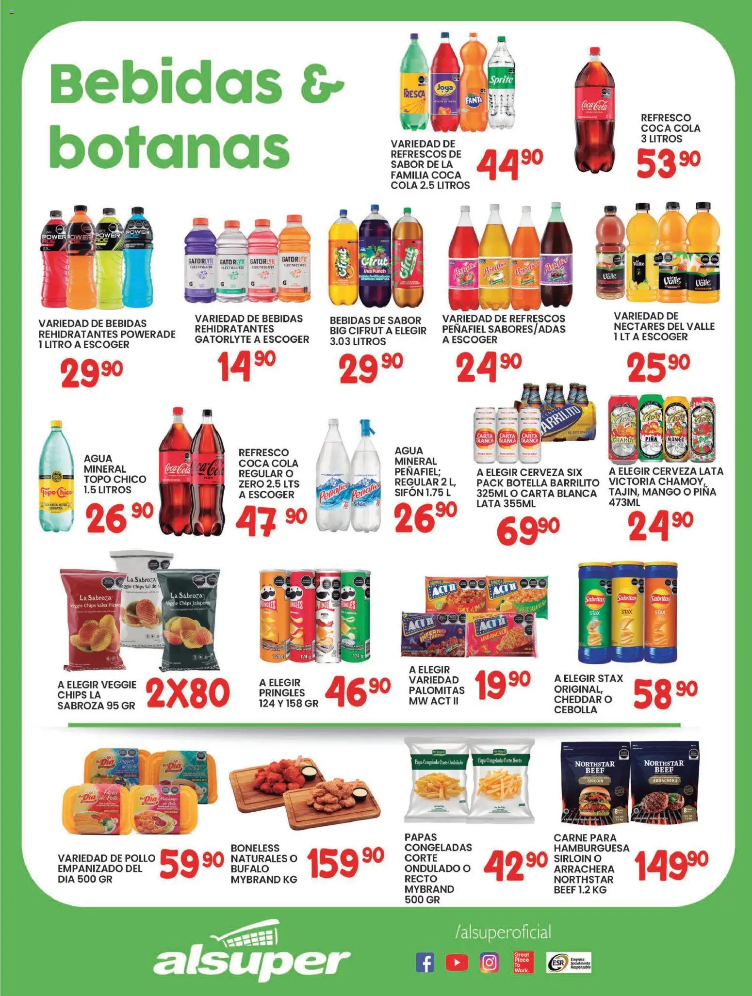 Nuevas ofertas de Alsuper válidas en toda la República Mexicana desde el 13.01.2026. ¡Encuentra las mejores ofertas en Alsuper folleto Zacatecas! | Página: 3 | Productos: Cebolla, Papa, Sal, Uva