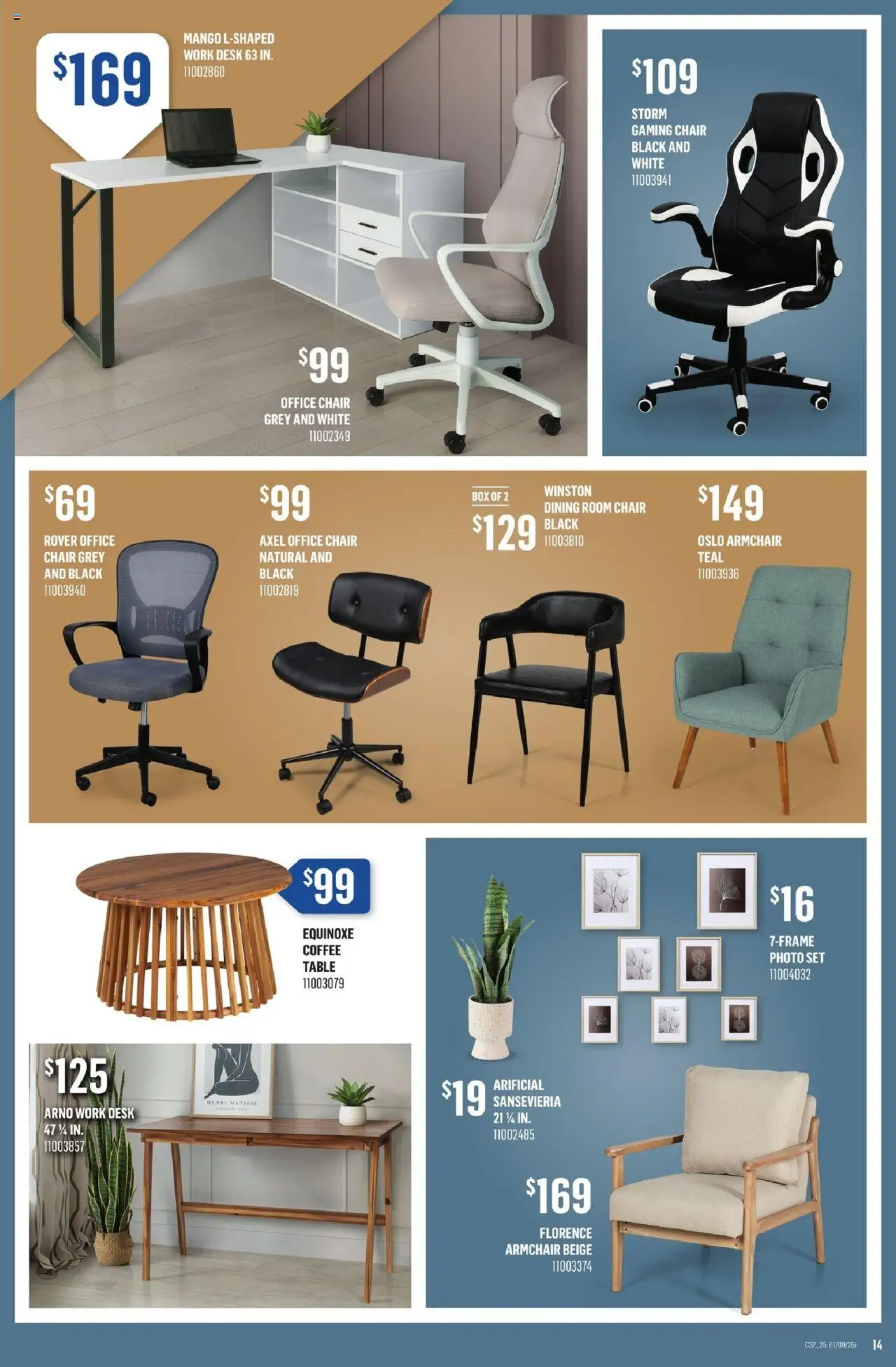 Canac flyer valid from 11.09.2025 | Page: 14 | Products: Table, Chair, Box, Coffee