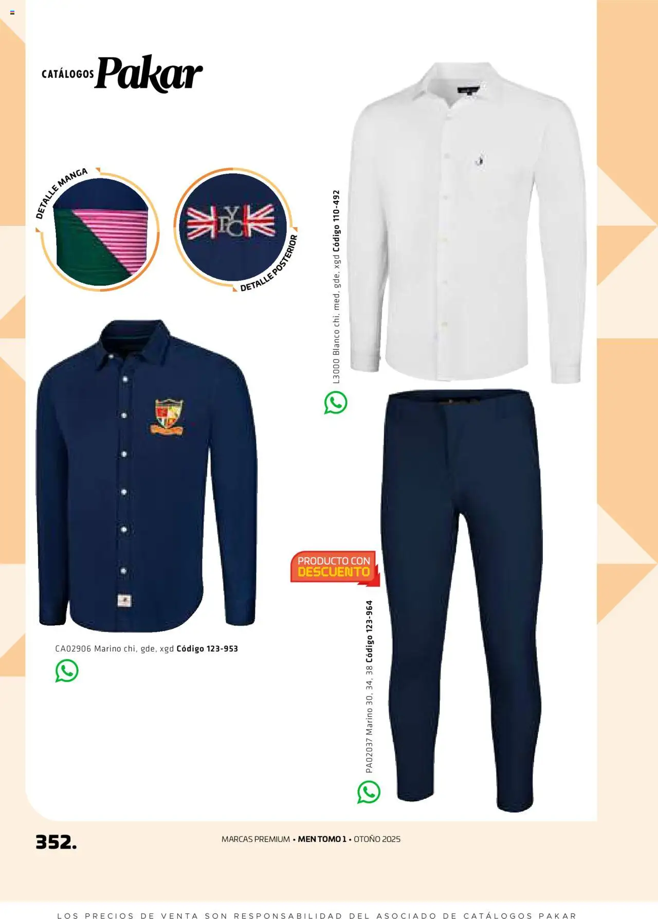 Nuevas ofertas de SC Pakar válidas en toda la República Mexicana desde el 29.08.2025. ¡Encuentra las mejores ofertas en SC Pakar - Catálogo Otoño Men Tomo 1! | Página: 352 | Productos: Manga