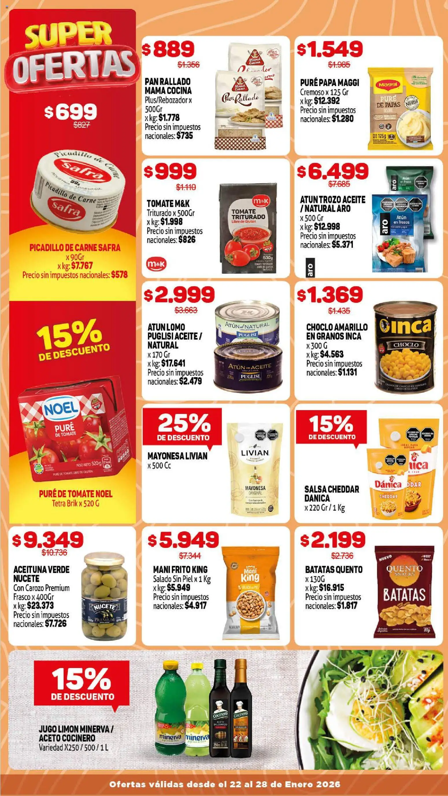 Makro ofertas │ válido desde el 22.07.2026 | Página: 4 | Productos: Papa, Atún, Pan, Picadillo