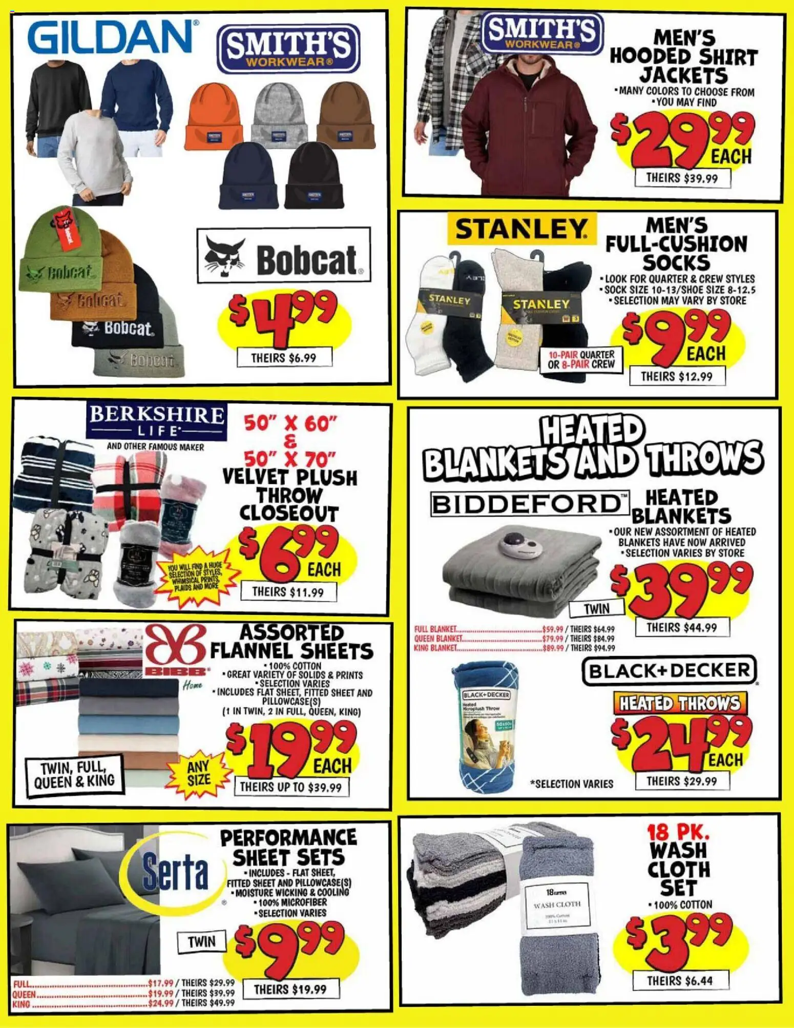 Ollie's Weekly Ad - valid from 16.12.2025 | Page: 3 | Products: Workwear, Blanket, Socks, Sheet