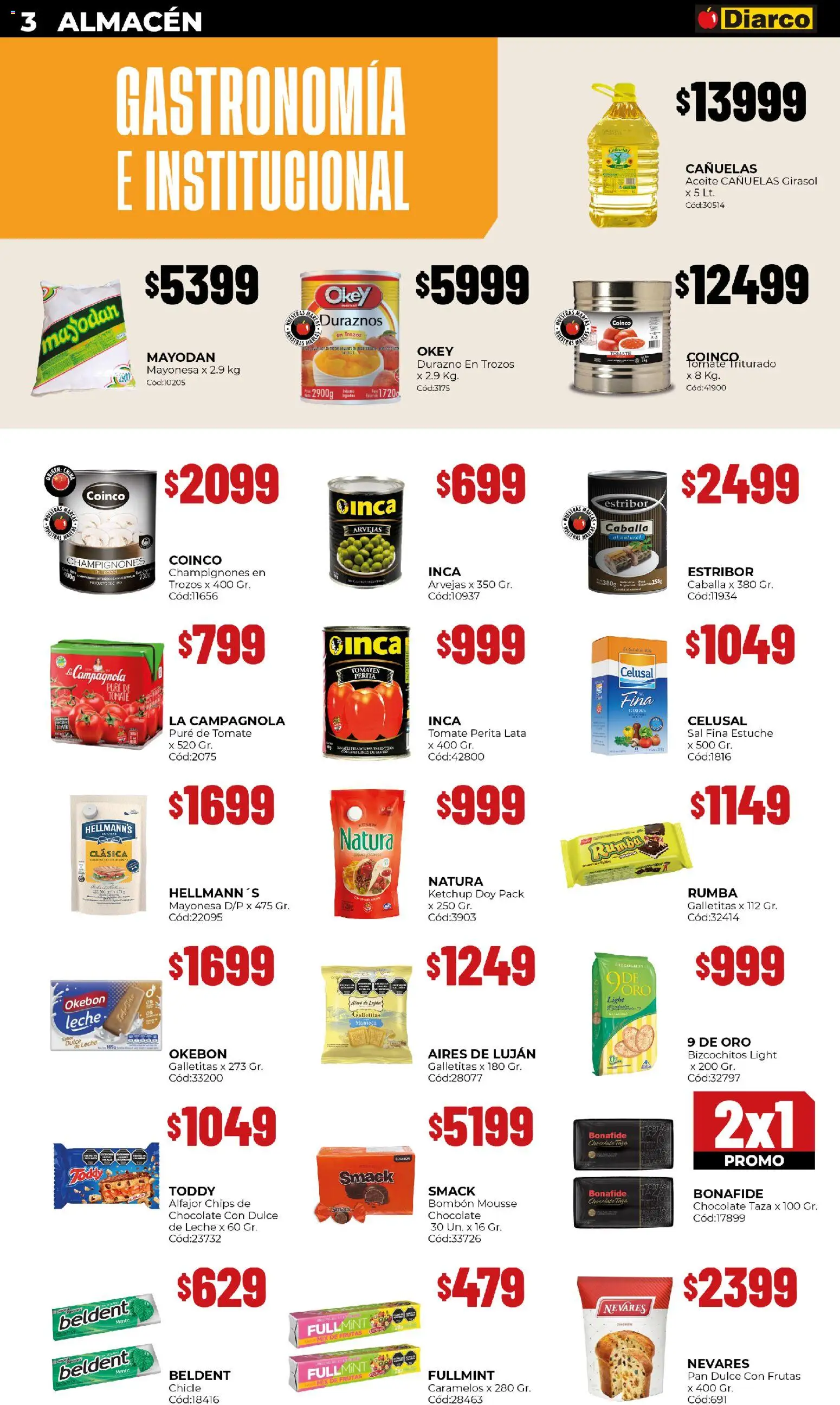 Diarco - Ofertas Tdf │ válido desde el 01.12.2025 | Página: 3 | Productos: Aceite, Mousse, Pure de Tomate, Pan