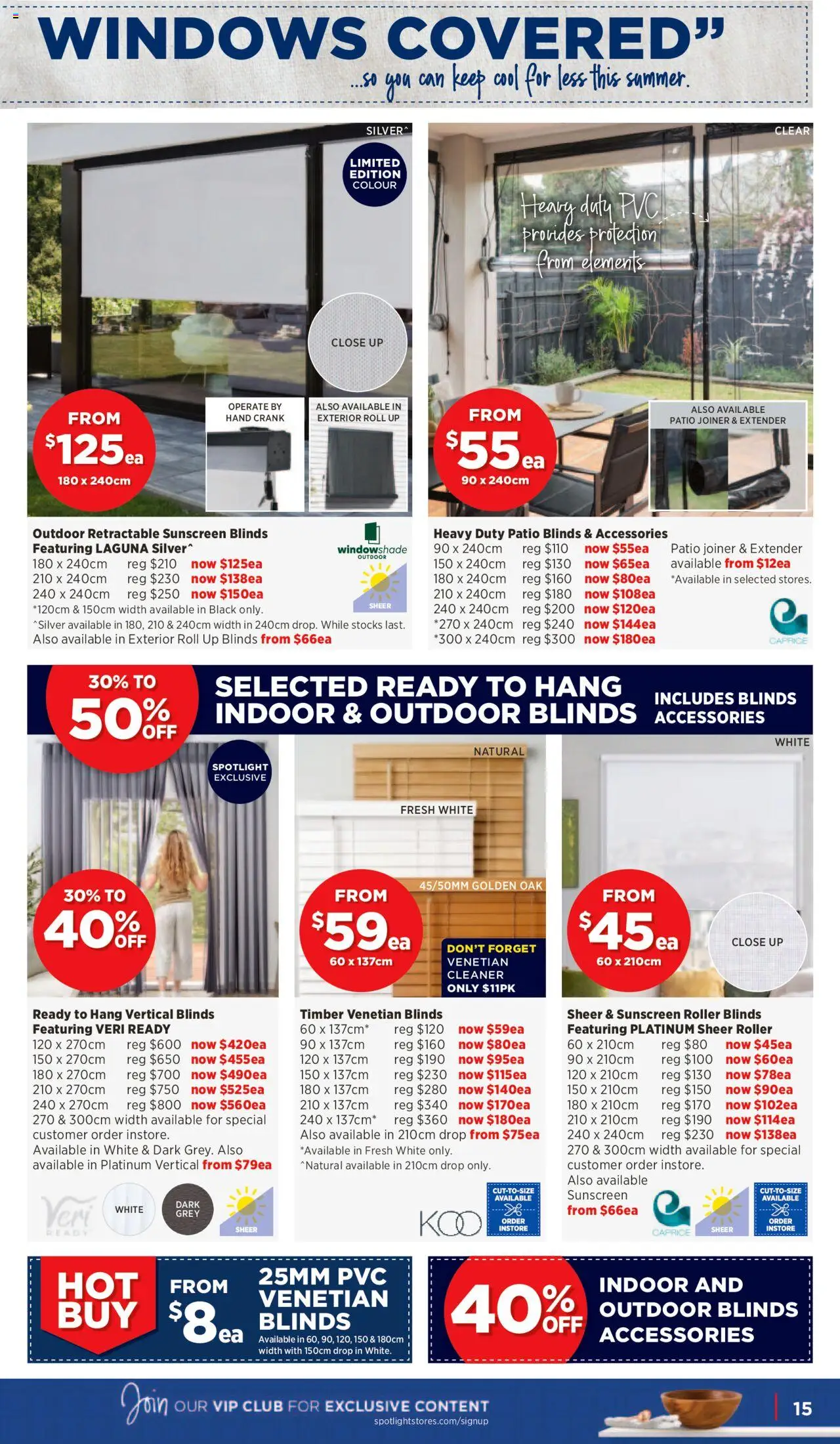 Spotlight catalogue - valid from 24.09.2025 | Page: 15 | Products: Blinds, Cleaner, Sunscreen, Accessories