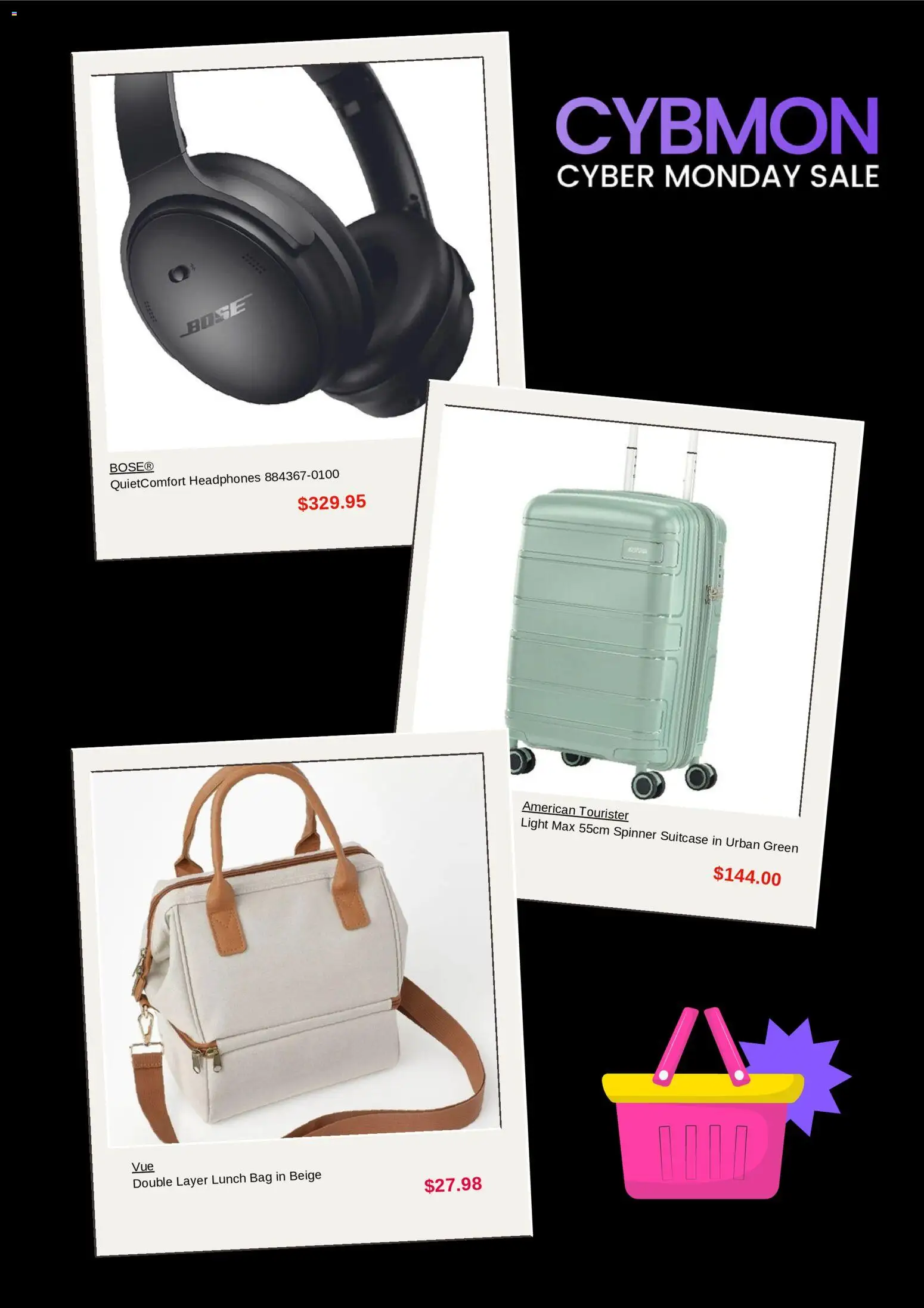 Myer catalogue - valid from 01.12.2025 | Page: 4 | Products: Light, Suitcase, Headphones, Bag