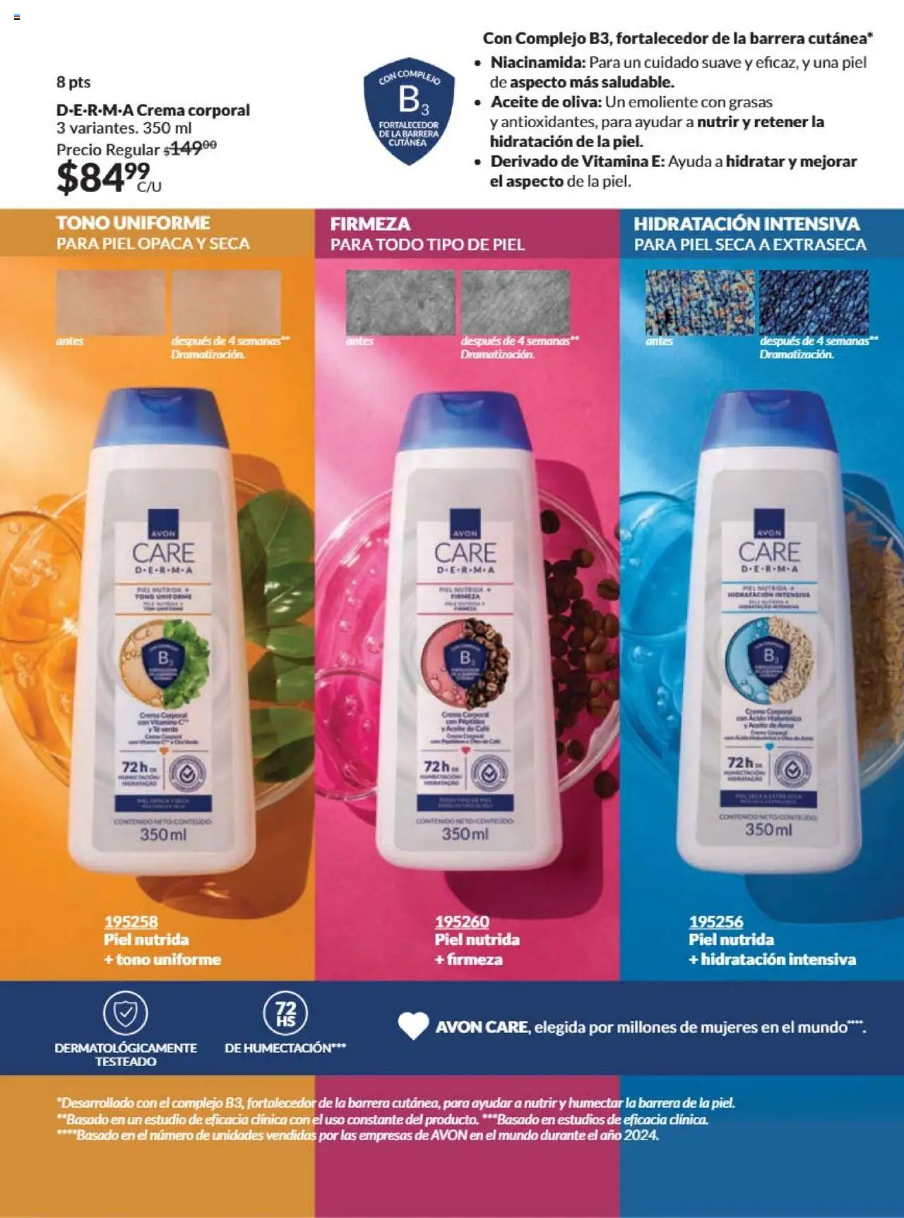 Nuevas ofertas de AVON válidas en toda la República Mexicana desde el 09.10.2025. ¡Encuentra las mejores ofertas en AVON - Campaña 16 2025! | Página: 156 | Productos: Aceite de oliva, Aceite, Body, Crema corporal