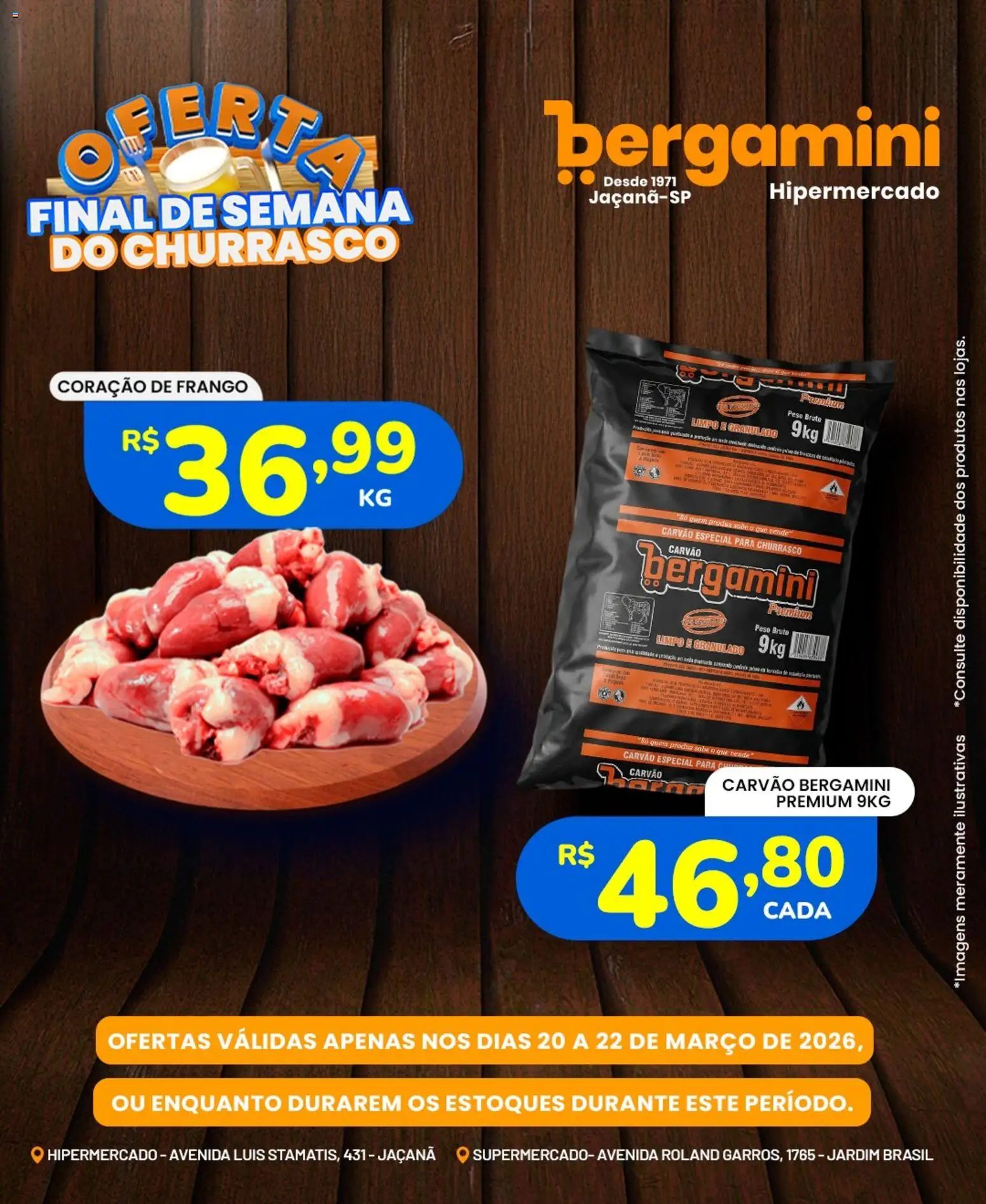 Supermercado Bergamini Folheto - válido de 20.03.2026 | Página: 6 | Produtos: Coração de frango, Granulado, Frango