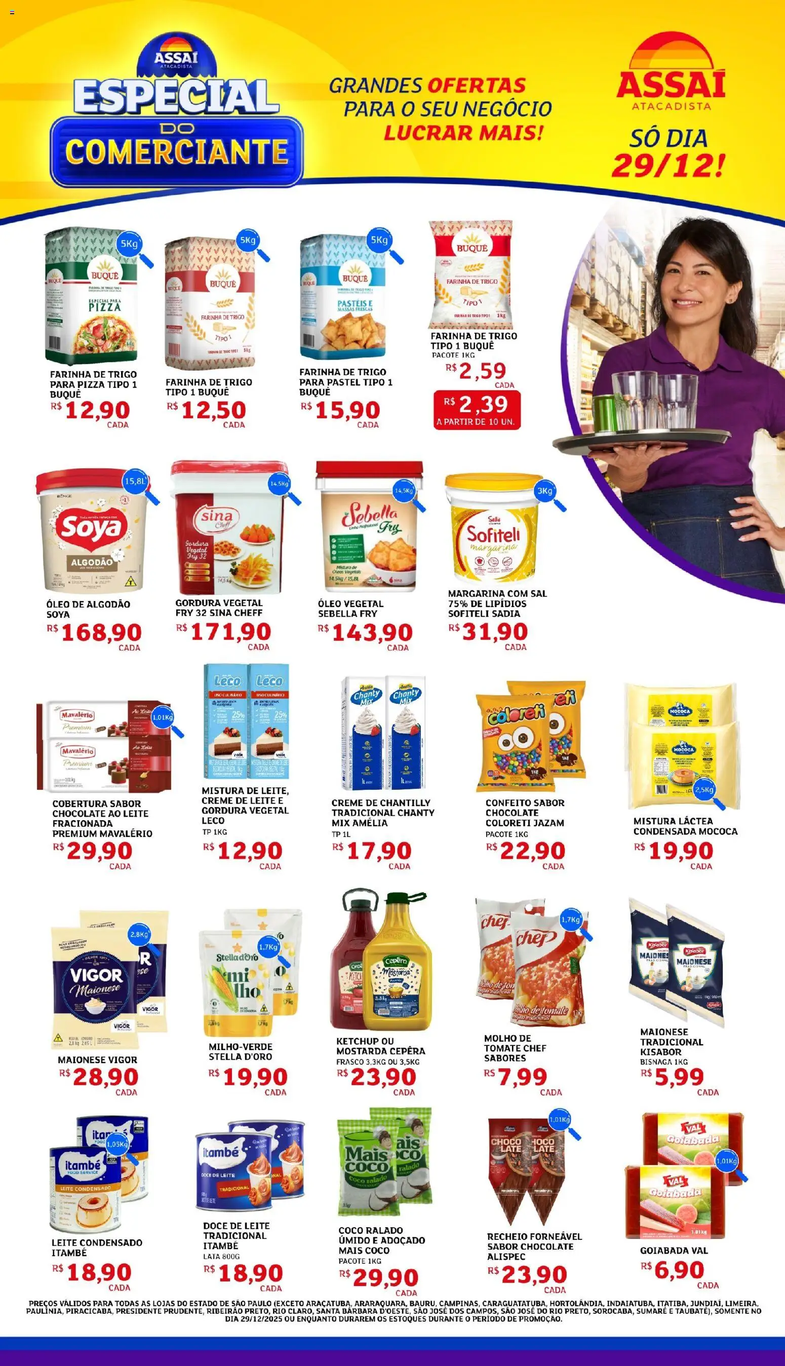 Assaí Atacadista Folheto - válido de 29.12.2025 | Página: 1 | Produtos: Coco, Molho de tomate, Óleo, Maionese