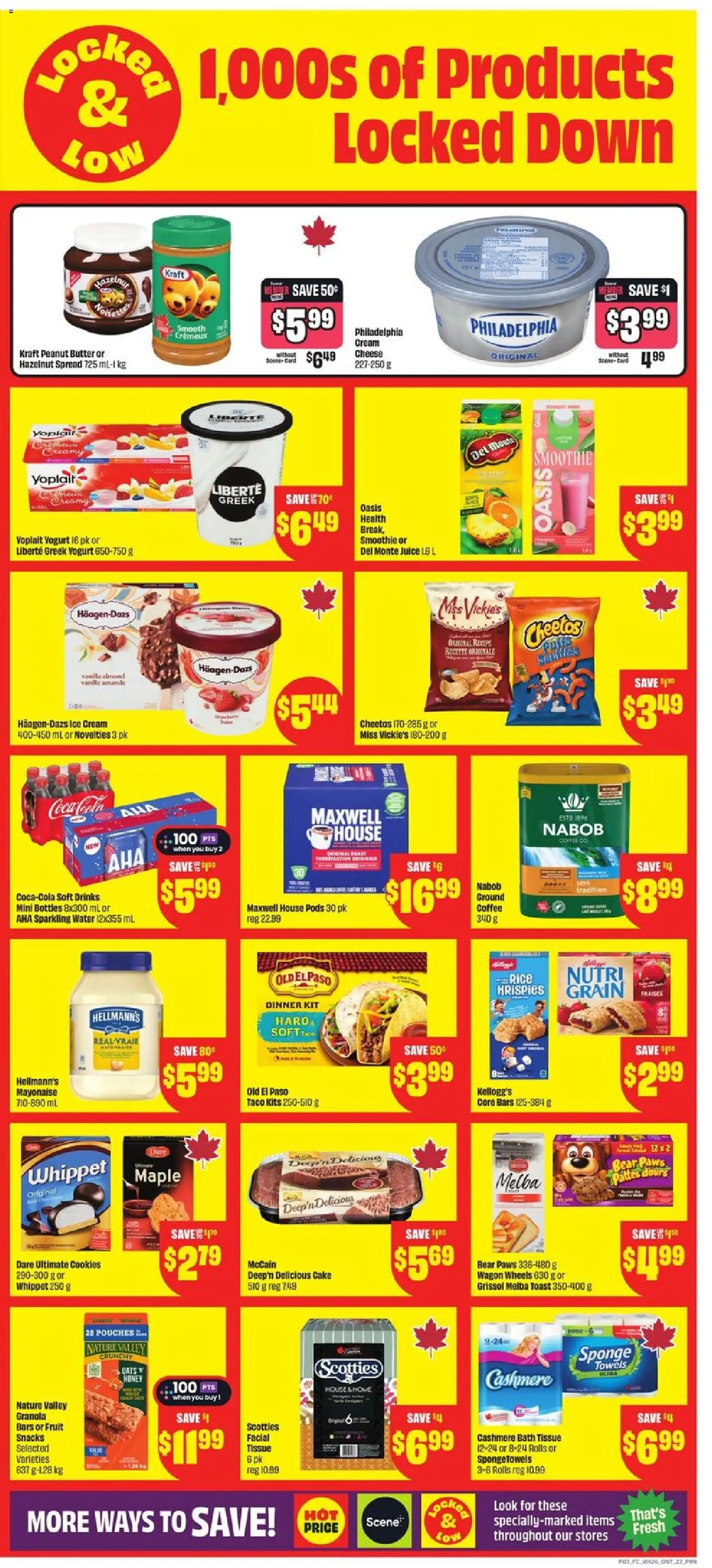 FreshCo flyer valid from 23.10.2025 | Page: 3 | Products: Sponge, Bath, Cheese, Coffee