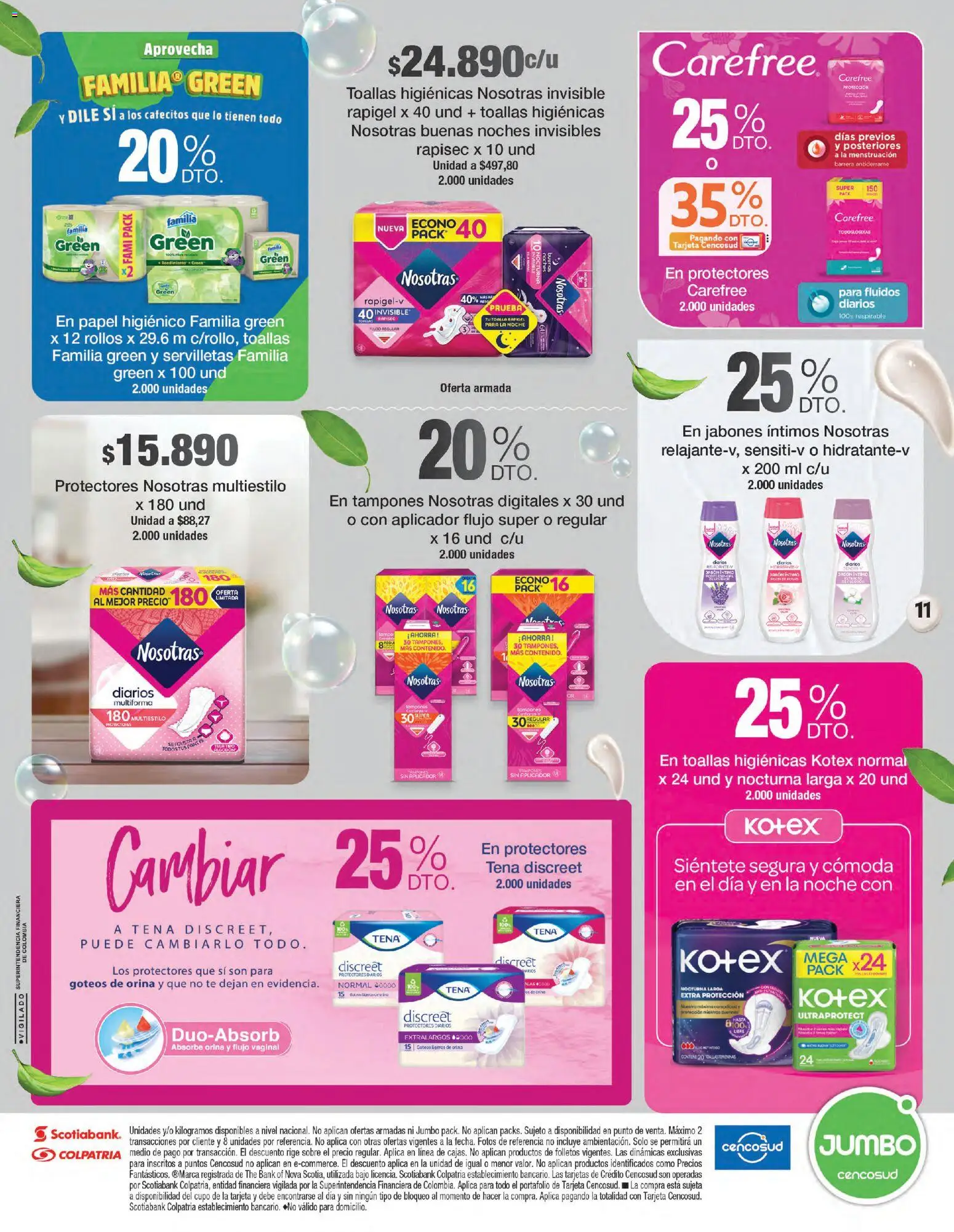 Jumbo revista - valida desde el 13.11.2025 | Página: 11 | Productos: Servilletas, Tampones, Toallas, Papel higiénico