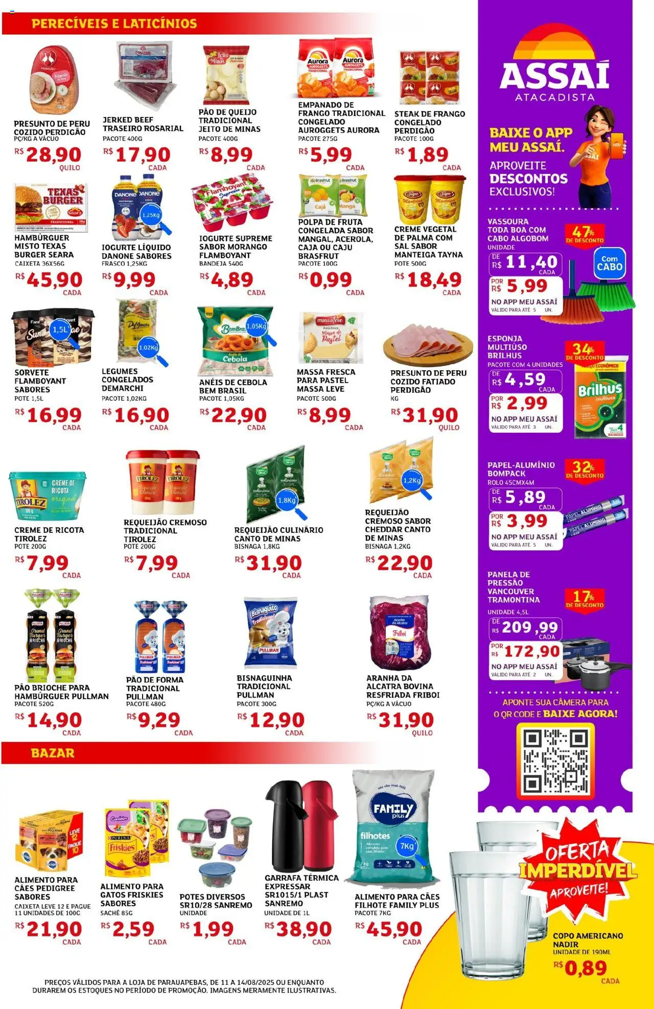 Assaí Atacadista Folheto - válido de 11.08.2025 | Página: 3 | Produtos: Panela, Presunto, Requeijão, Pão de queijo