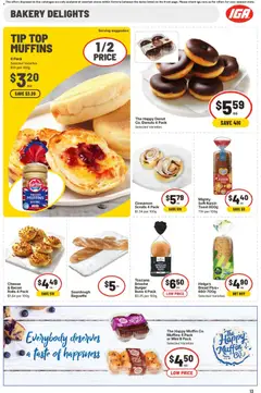 Preview of IGA  Catalogue  - valid from 07.01.2026 | Page: 16 | Products: Bacon, Donuts, Muffins, Bakery