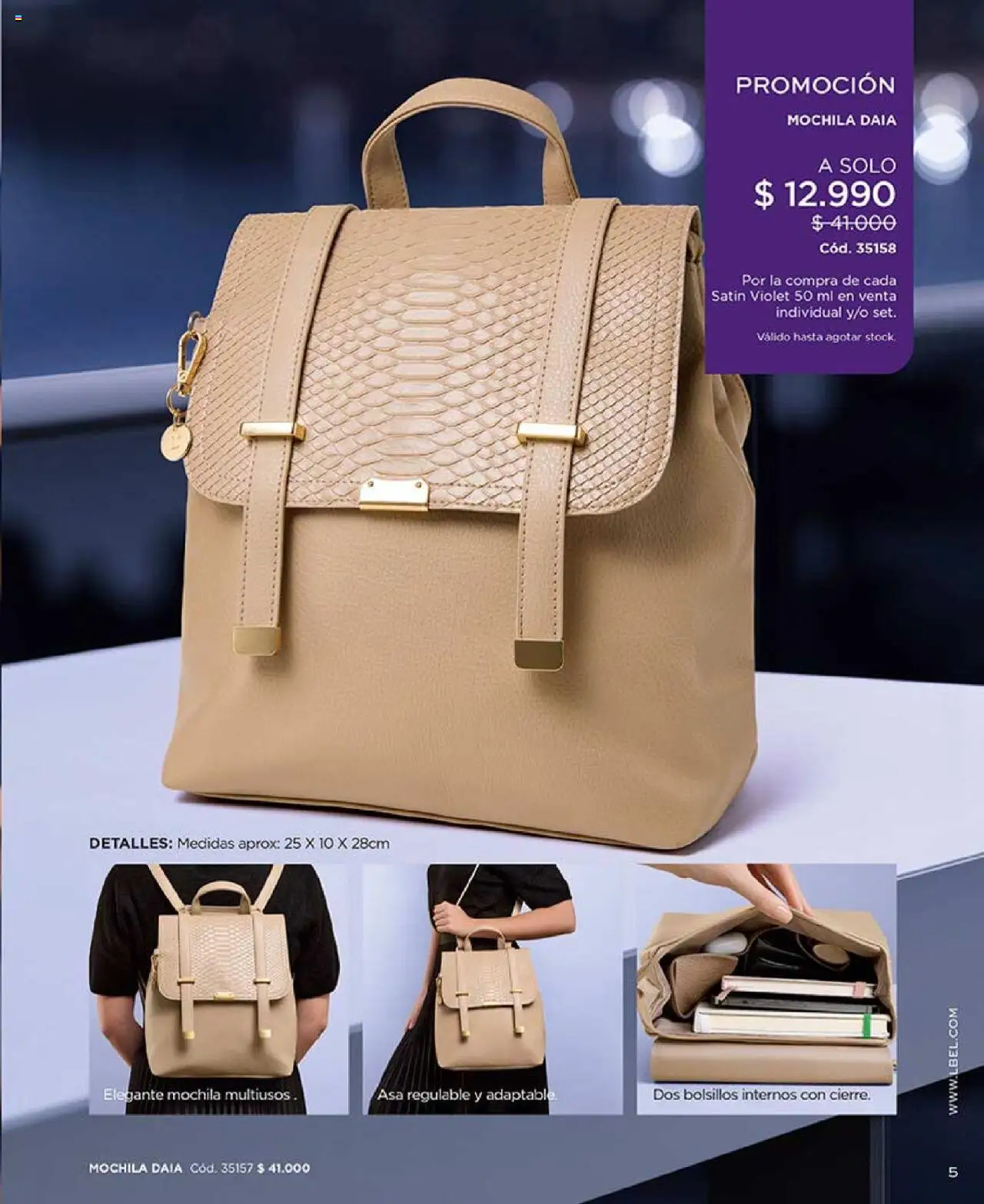 Catálogo L'Bel Campaña 13 │ válido desde el 29.07.2025 | Página: 5 | Productos: Mochila, Individual