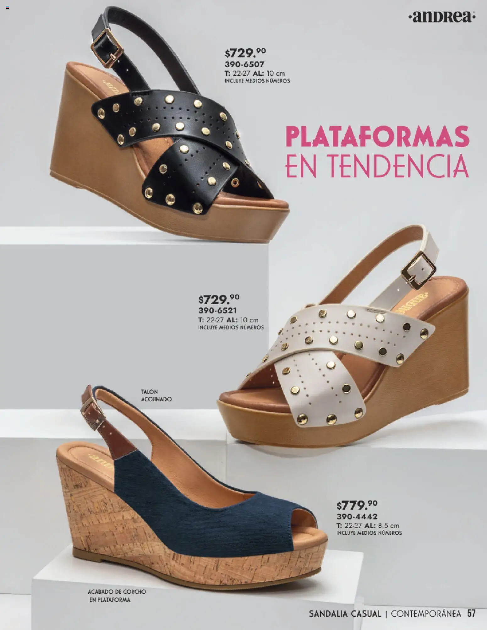 Nuevas ofertas de Andrea válidas en toda la República Mexicana desde el 25.01.2026. ¡Encuentra las mejores ofertas en Andrea catálogo Calzado Dama! | Página: 57