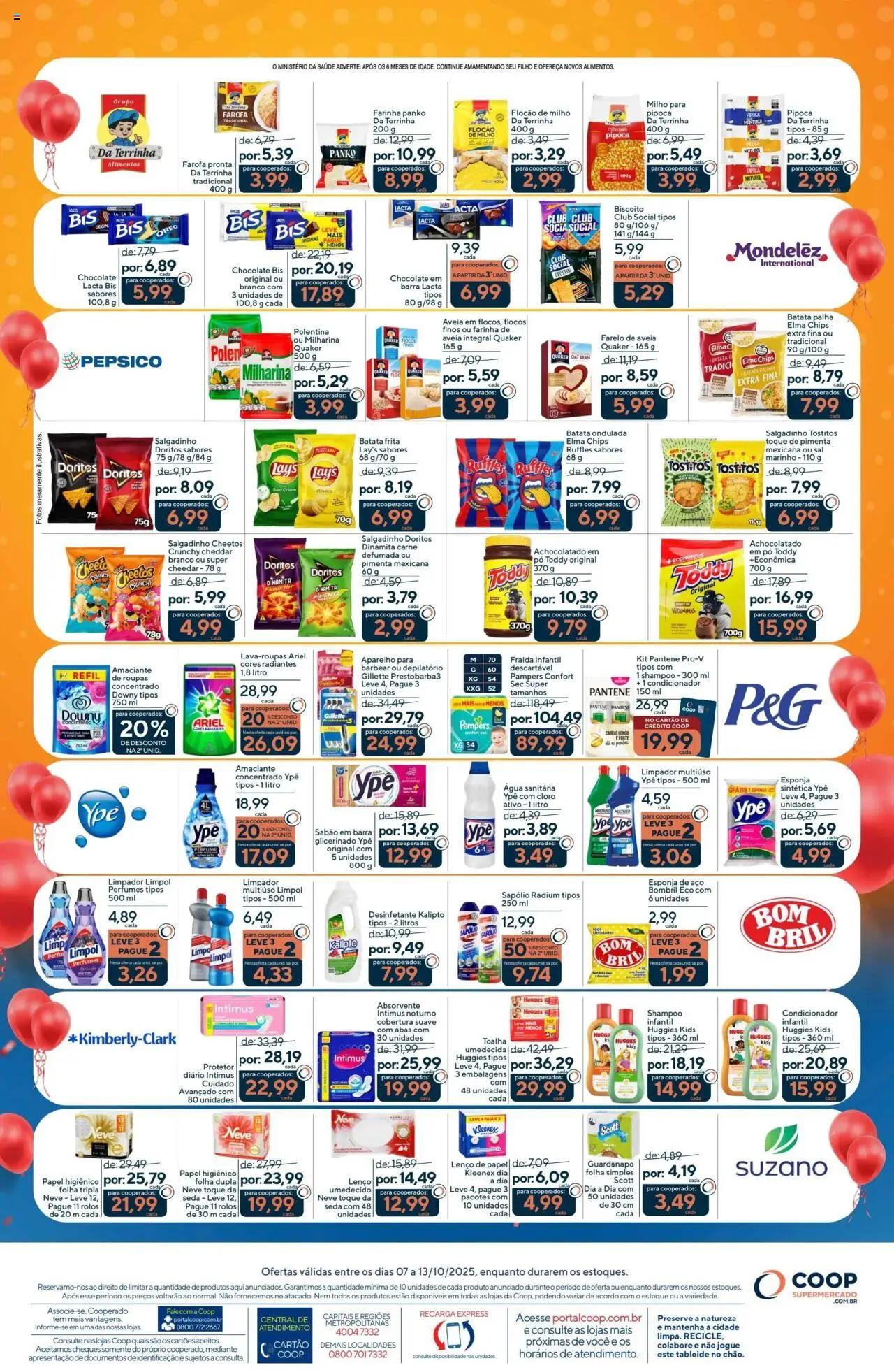 Coop Folheto - válido de 07.10.2025 | Página: 8 | Produtos: Pó, Condicionador, Chocolate, Amaciante