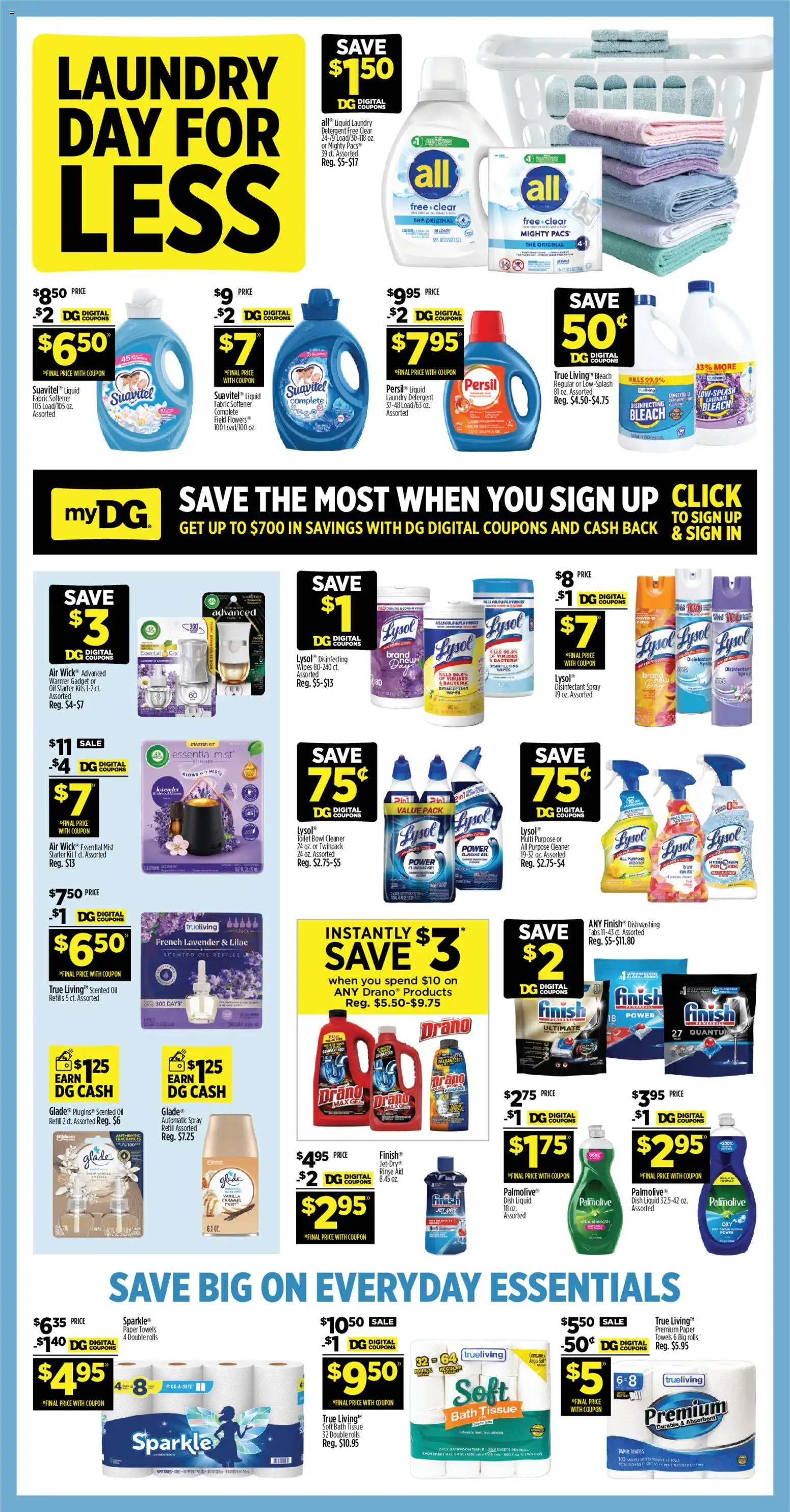 Dollar General Weekly Ad - valid from 11.01.2026 | Page: 6 | Products: Bath, Oil, Fabric softener, Starter