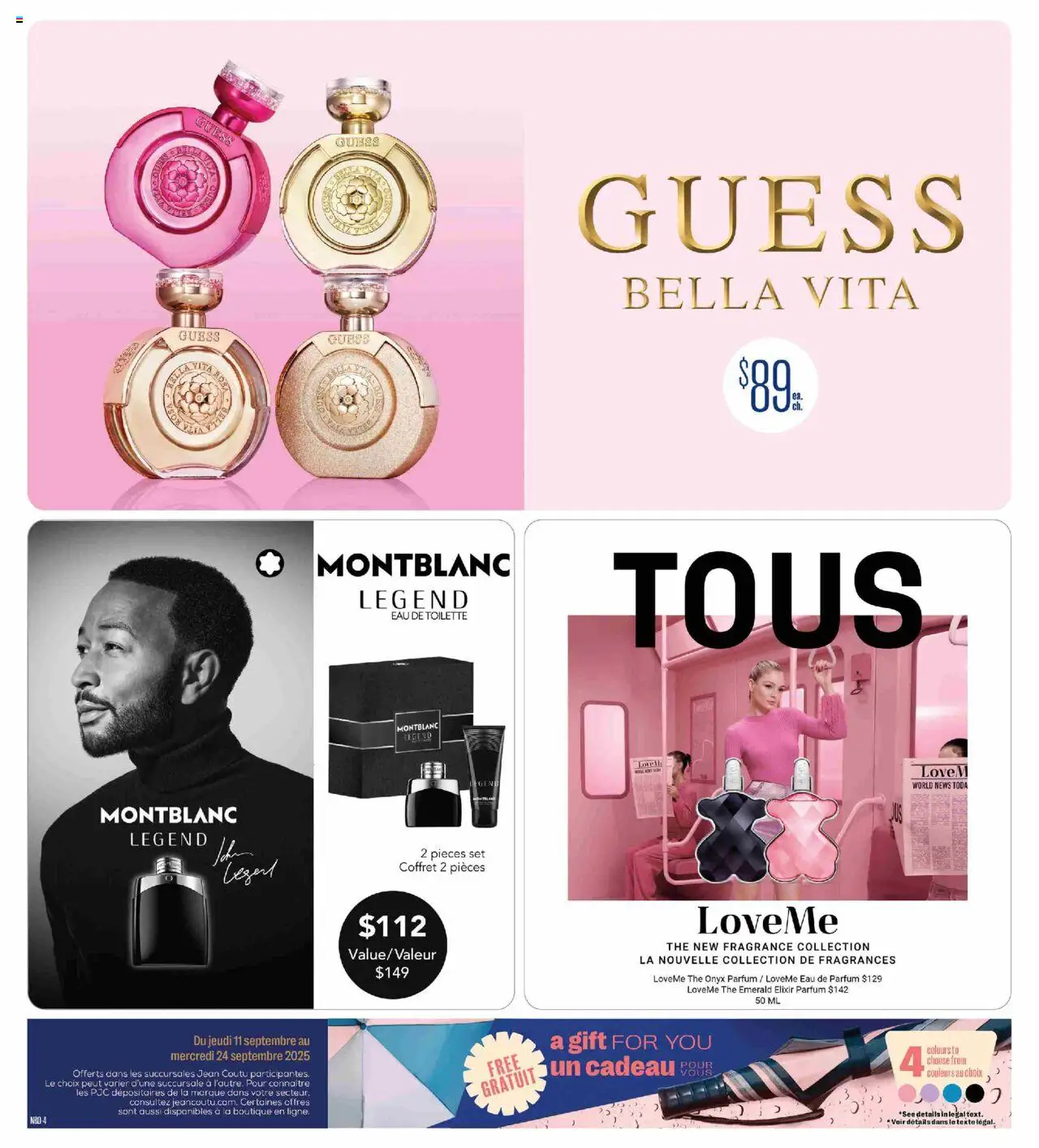 Jean Coutu flyer valid from 11.09.2025 | Page: 4 | Products: Fragrance, Eau de toilette, Toilette