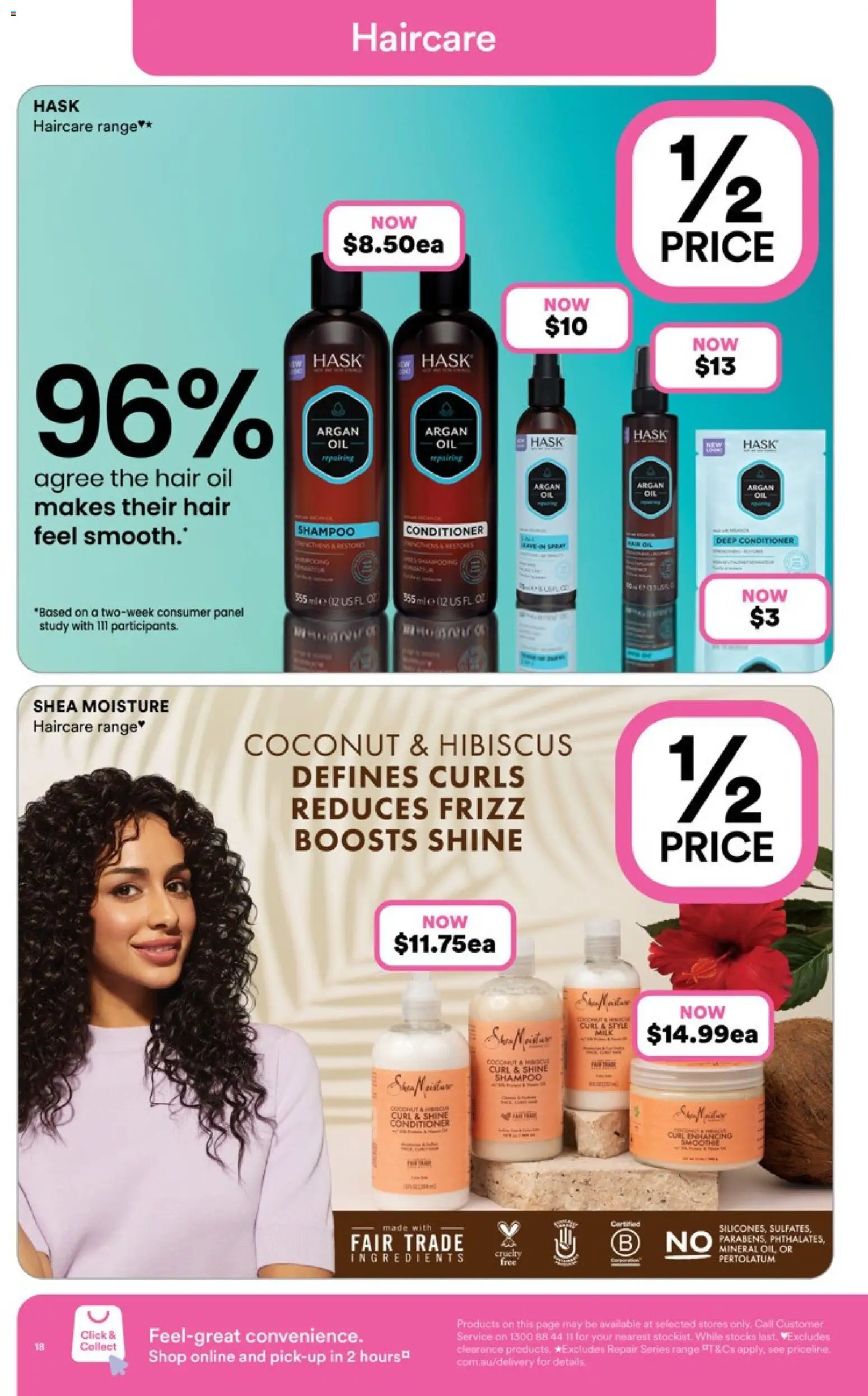 Priceline Pharmacy catalogue - valid from 19.02.2026 | Page: 18 | Products: Shampoo, Oil, Hair oil, Argan oil