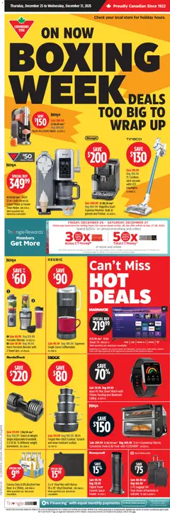 Preview of Canadian Tire weekly flyer from shop Canadian Tire valid from 25.12.2025