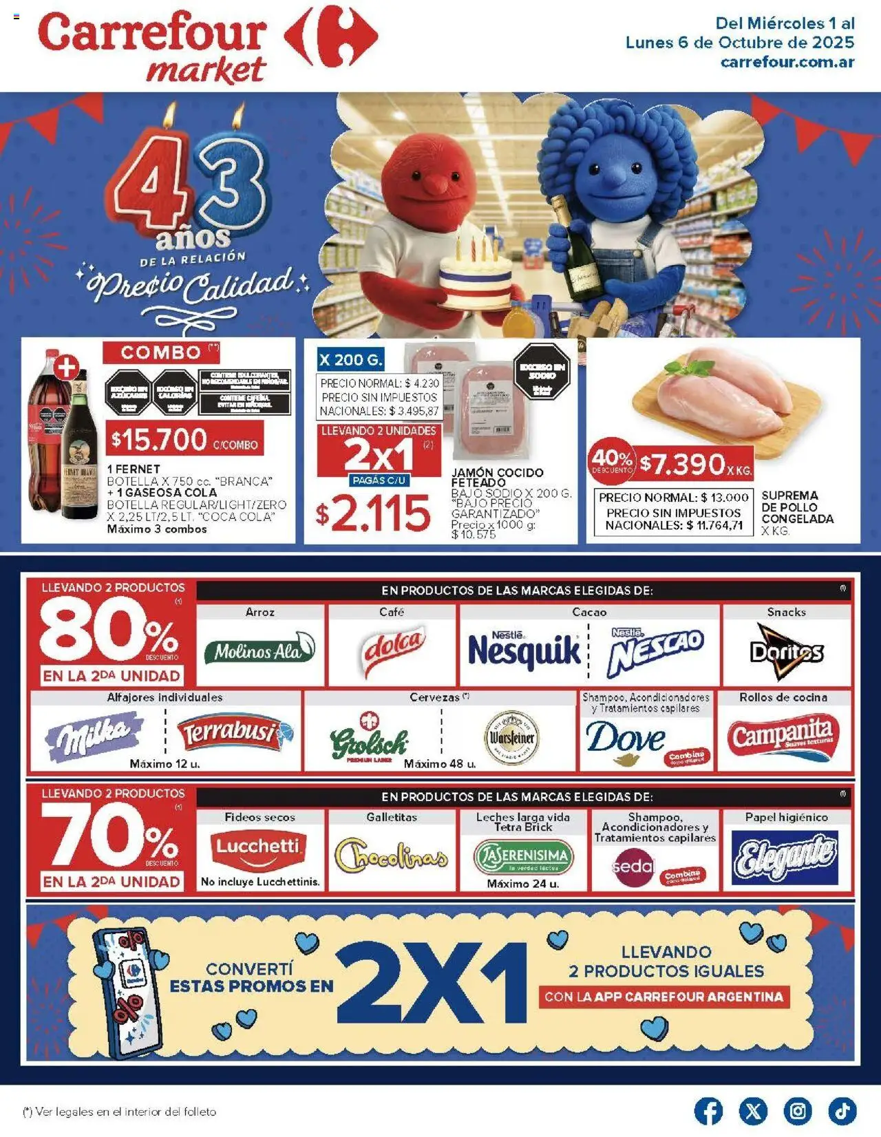 Carrefour - Ofertas - Chubut │ válido desde el 01.10.2025 | Página: 35 | Productos: Botella, Cocina, Galletitas, Fernet