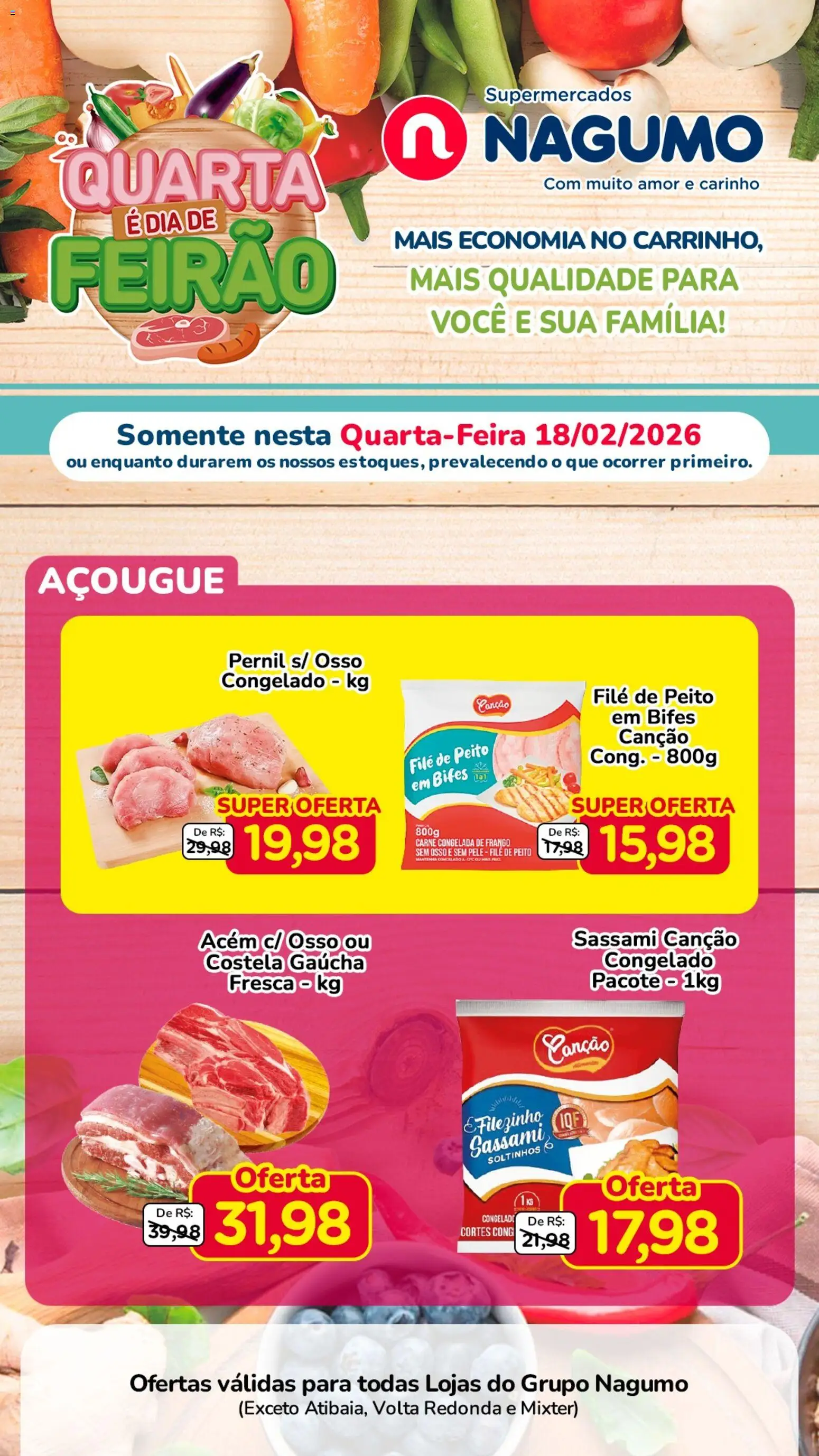 Nagumo Folheto - válido de 18.02.2026 | Página: 2 | Produtos: Acém, Pernil, Carne, Frango