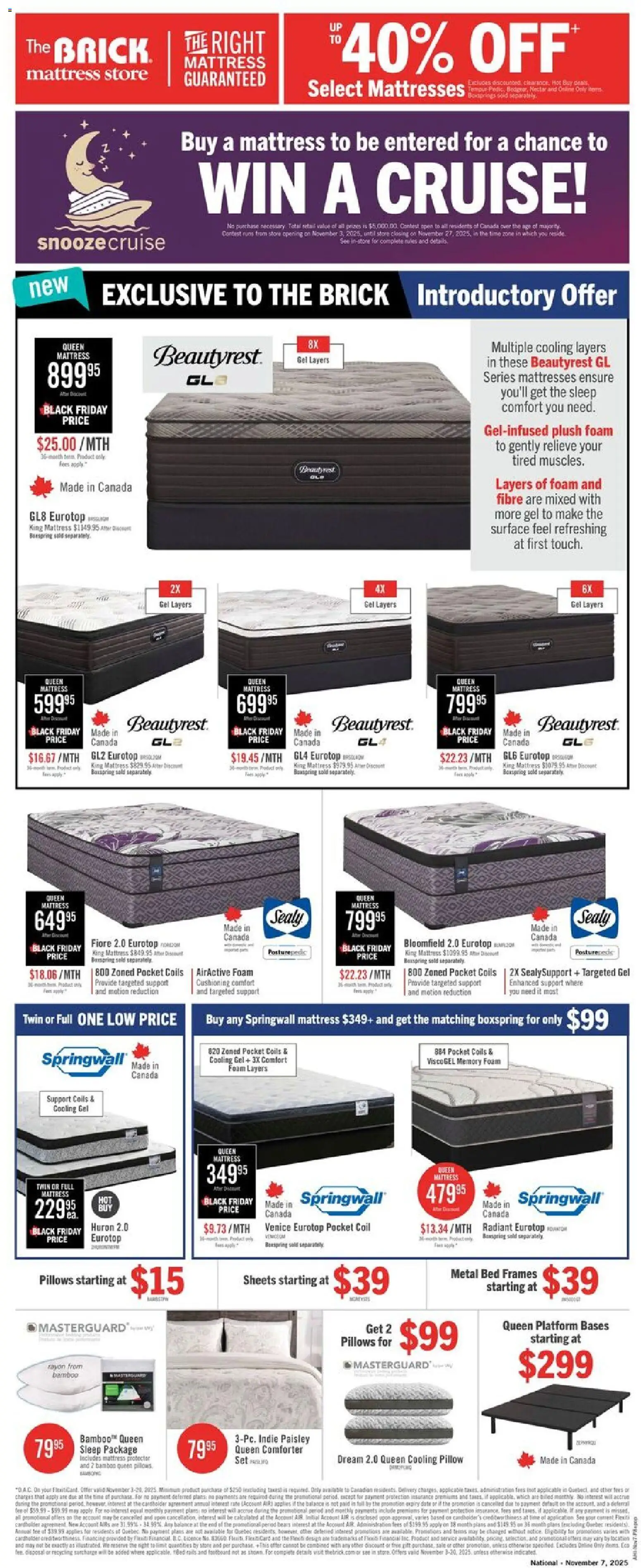 The Brick flyer valid from 03.11.2025 | Page: 12 | Products: Bed, Mattress, Pillow