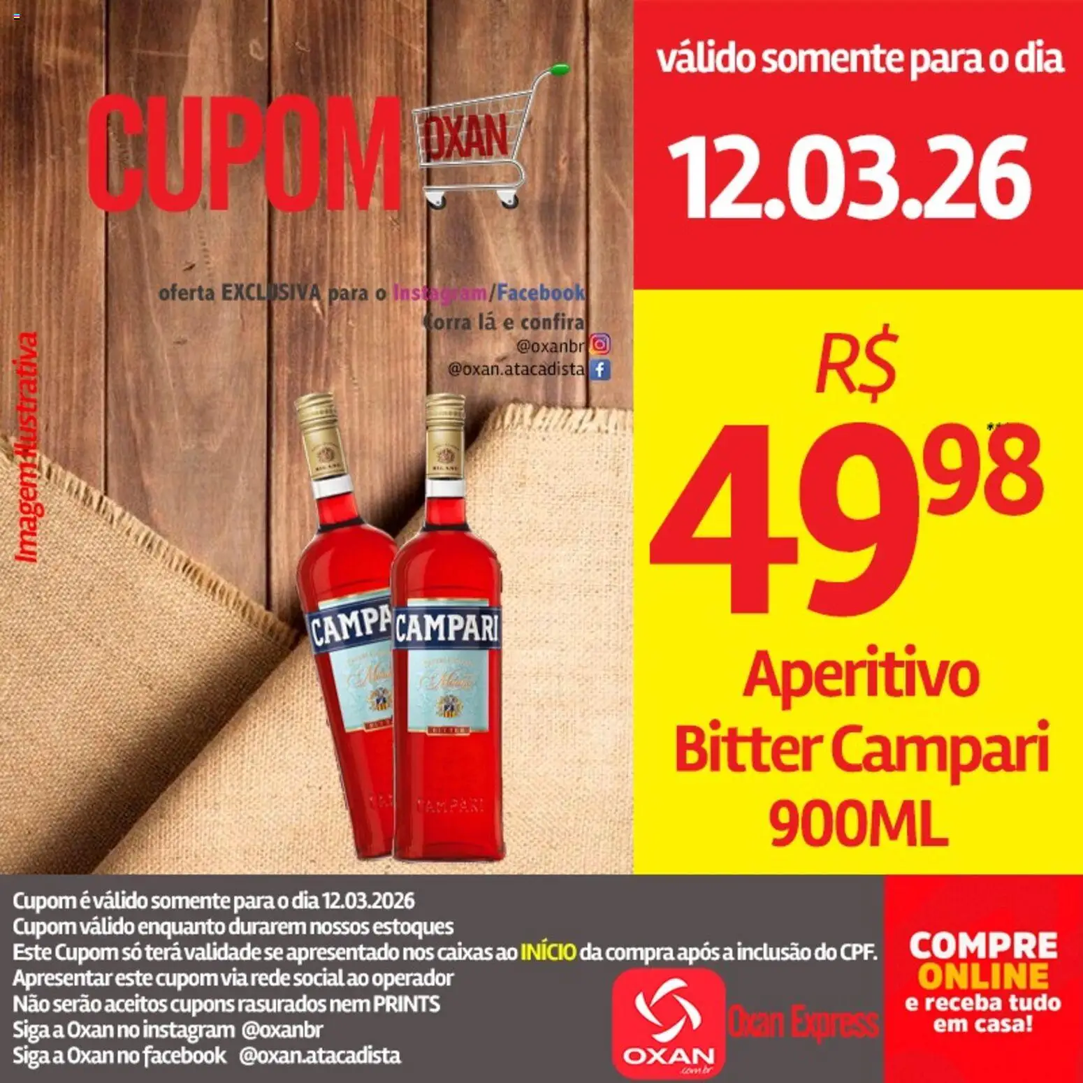 Oxan Atacadista Folheto - válido de 12.03.2026 | Página: 1 | Produtos: Campari