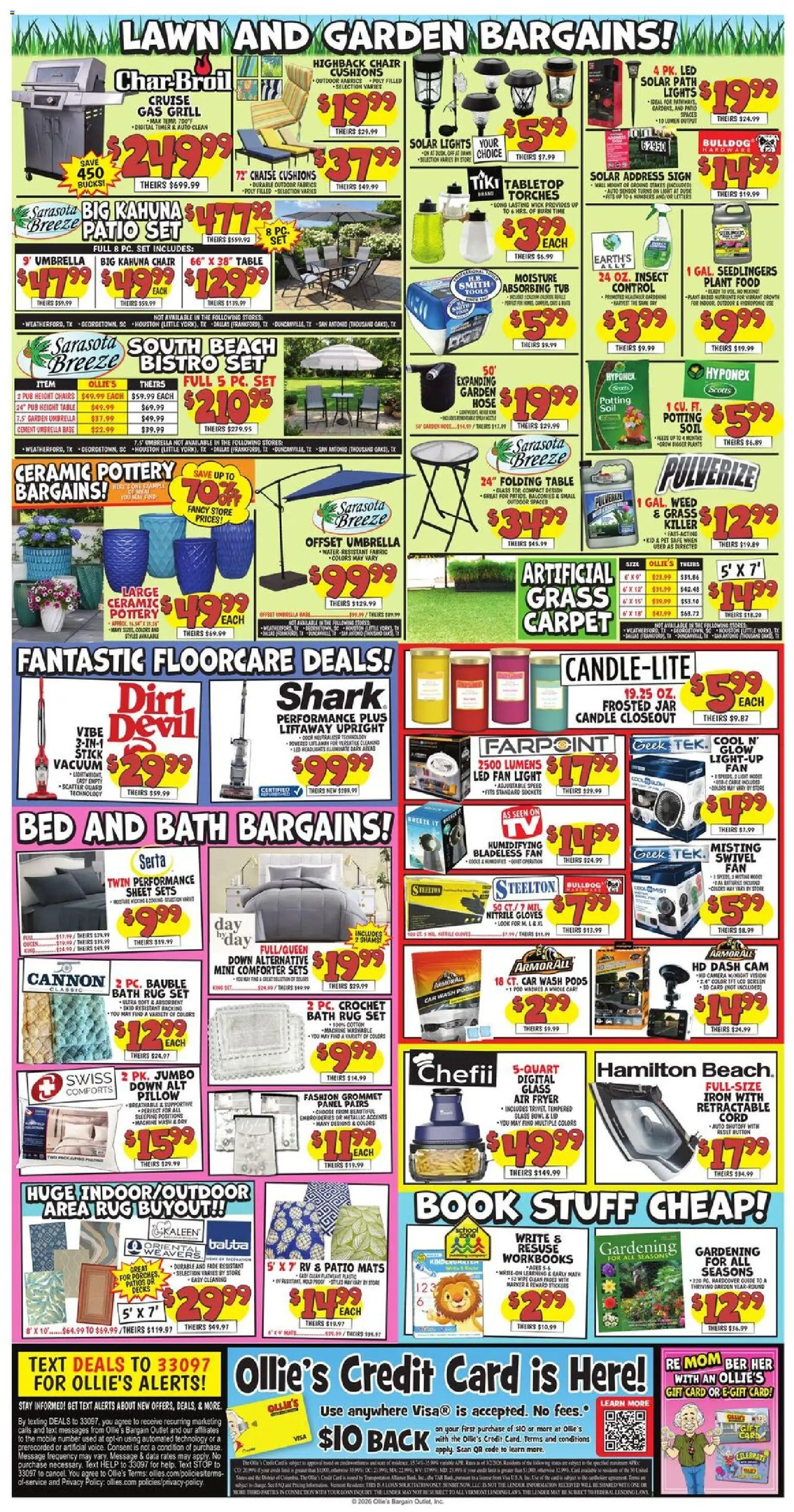 Ollie's Weekly Ad - valid from 15.04.2026 | Page: 2 | Products: Table, Crochet, Gloves, Comforter