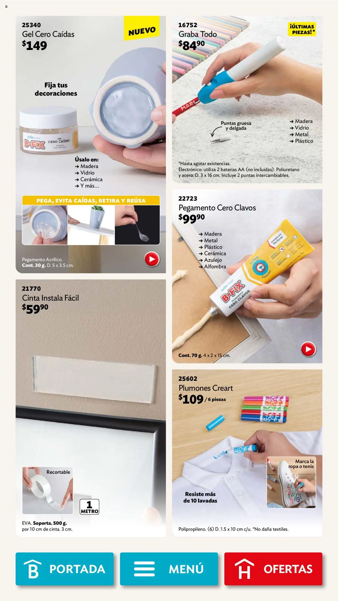 Nuevas ofertas de Betterware válidas en toda la República Mexicana desde el 29.09.2025. ¡Encuentra las mejores ofertas en Betterware - Campaña 10 2025! | Página: 28 | Productos: Pegamento, Cinta, Ropa, Alfombra